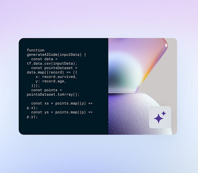 An image of an AI generating code