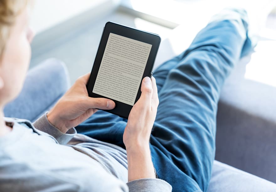 Man reading an ebook