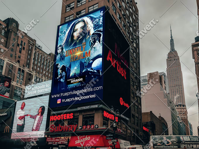 Put your logo or photo on 30 billboards at famous places virtually