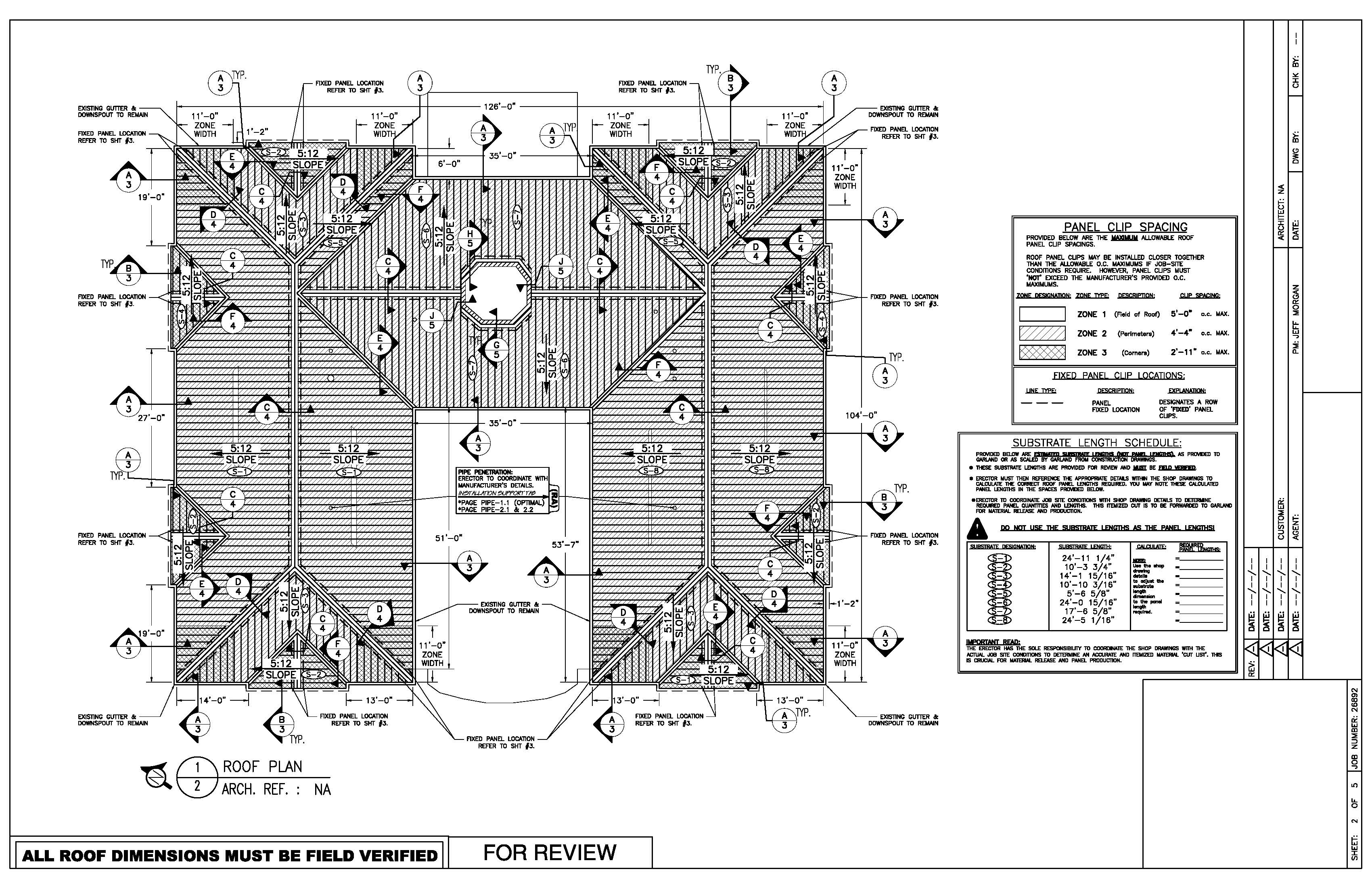 Residential Roof Plan Example