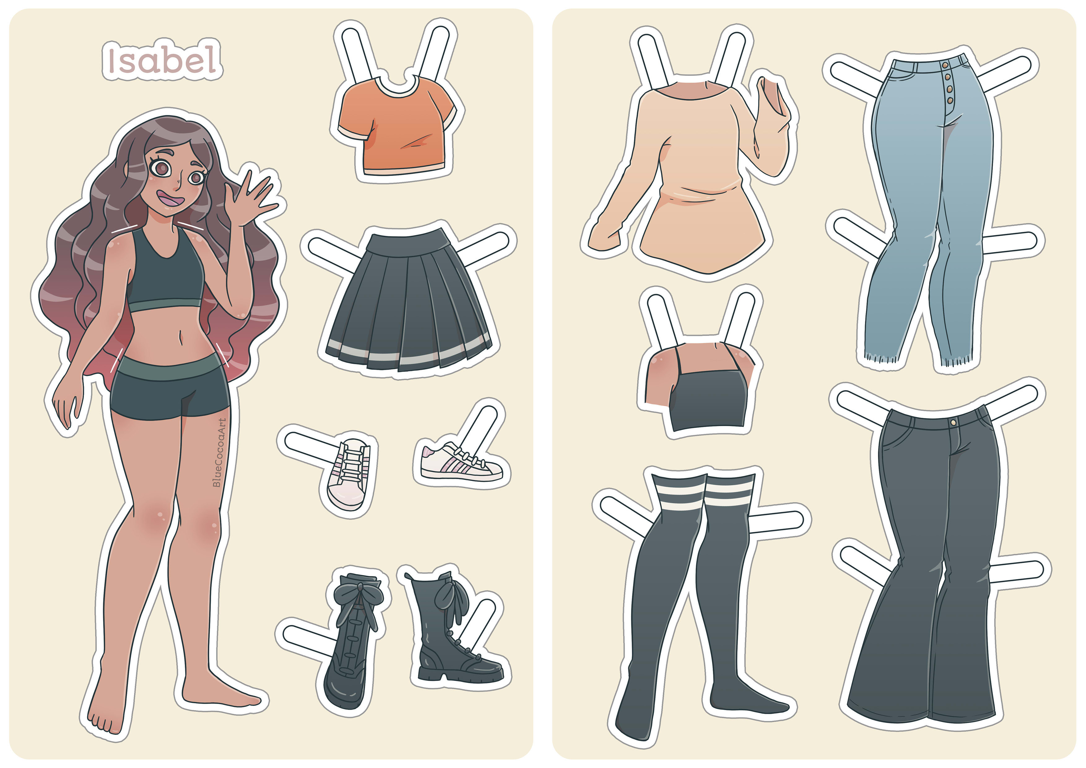 paper dress up dolls – Image 1