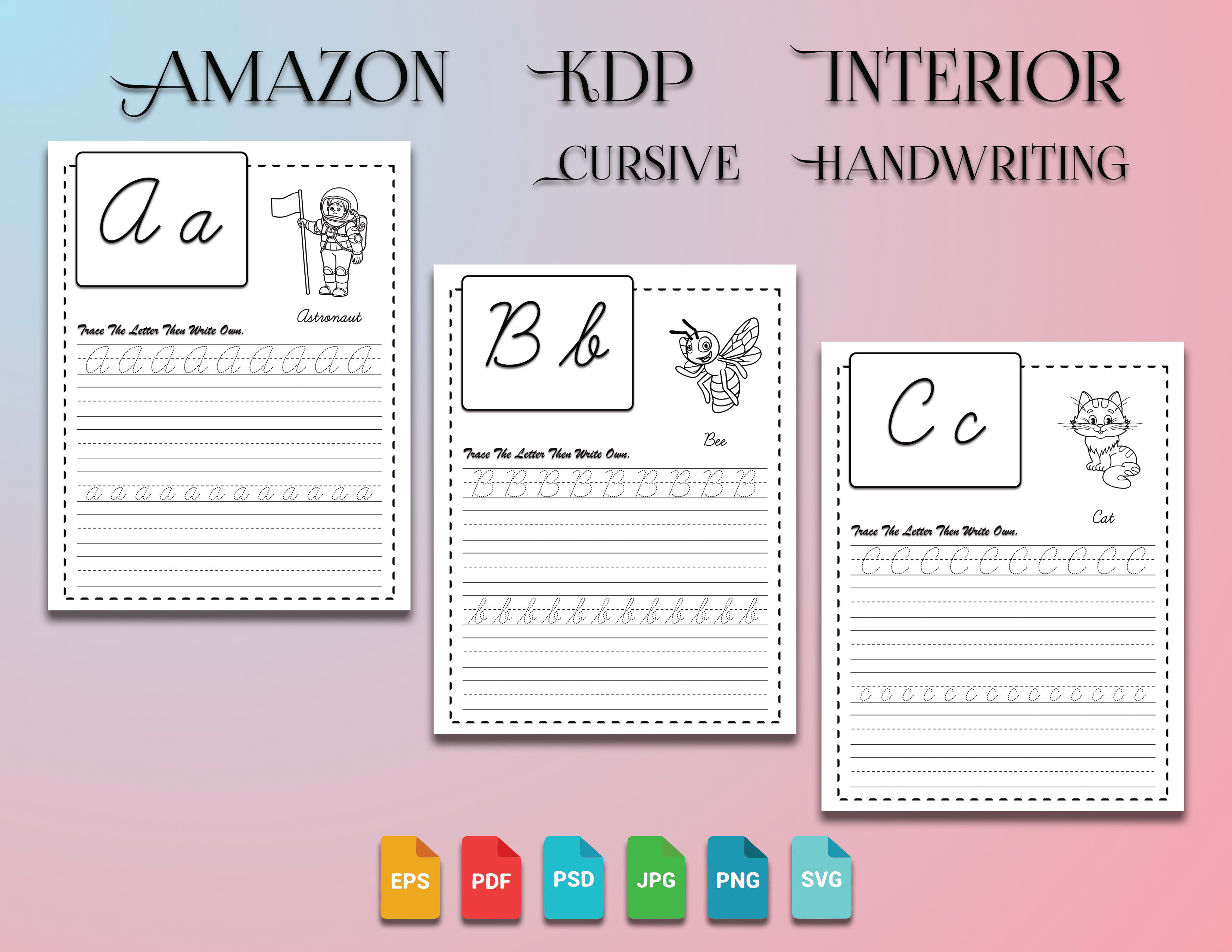 Cursive Word Tracing Template
