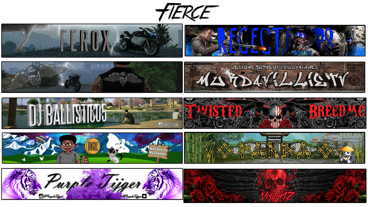 Best Youtube Banner Creator By Fiercedesignz