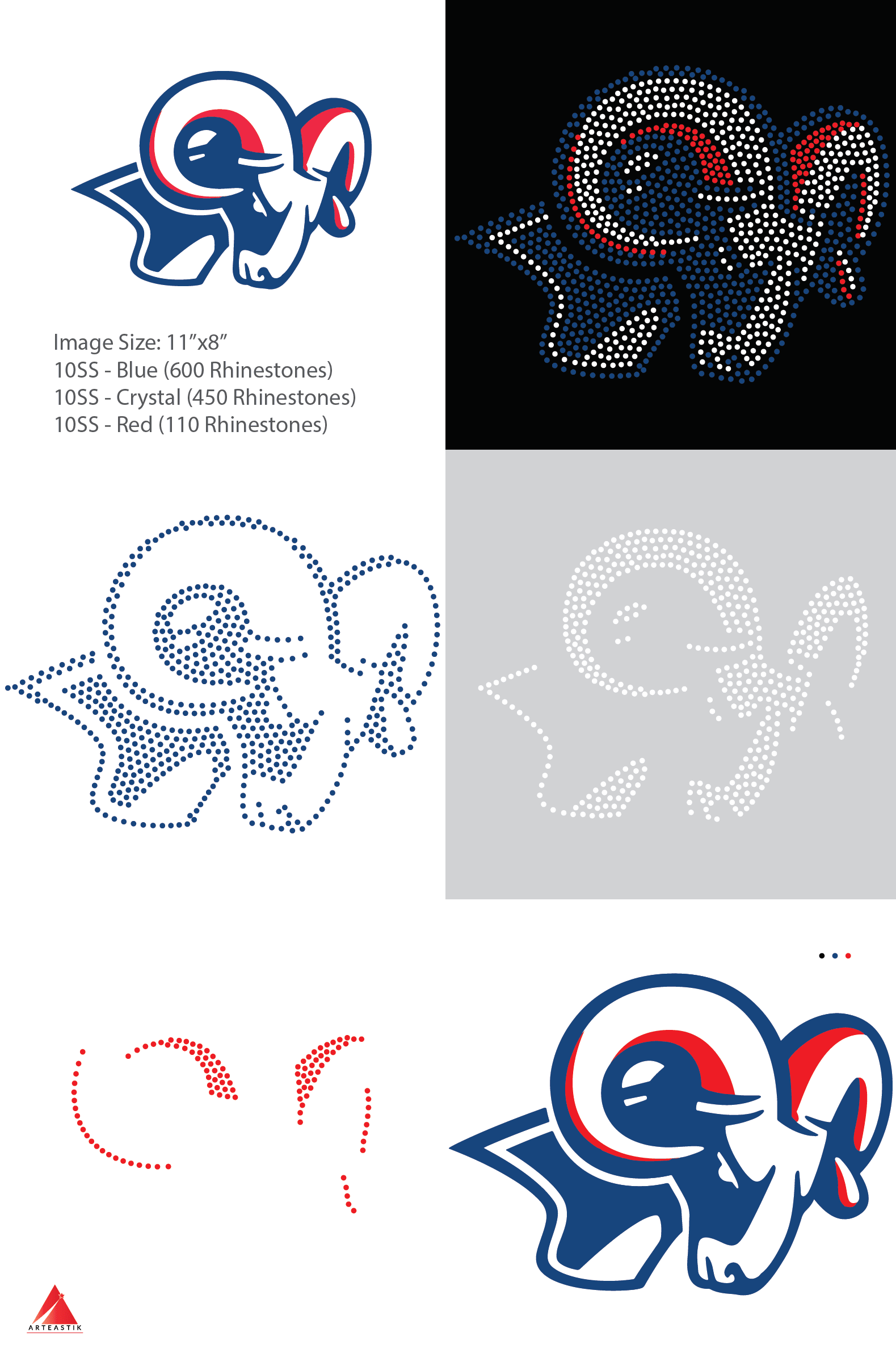 Buffalo Bills logo Rhinestone SVG