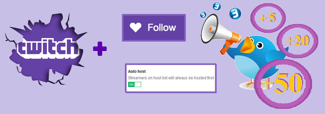 Follow Auto Host Your Twitch Channel And Will Provide The Twitter Service By Mh Egain Fiverr