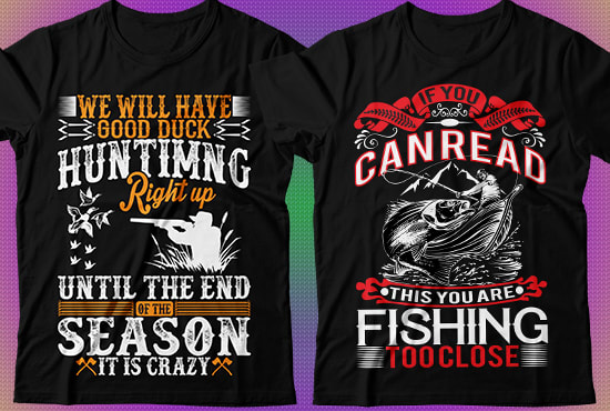 Create fishing and hunting t shirt design for you by Selinabd