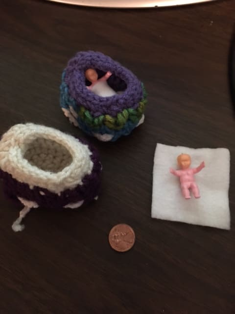 crochet baby bassinet