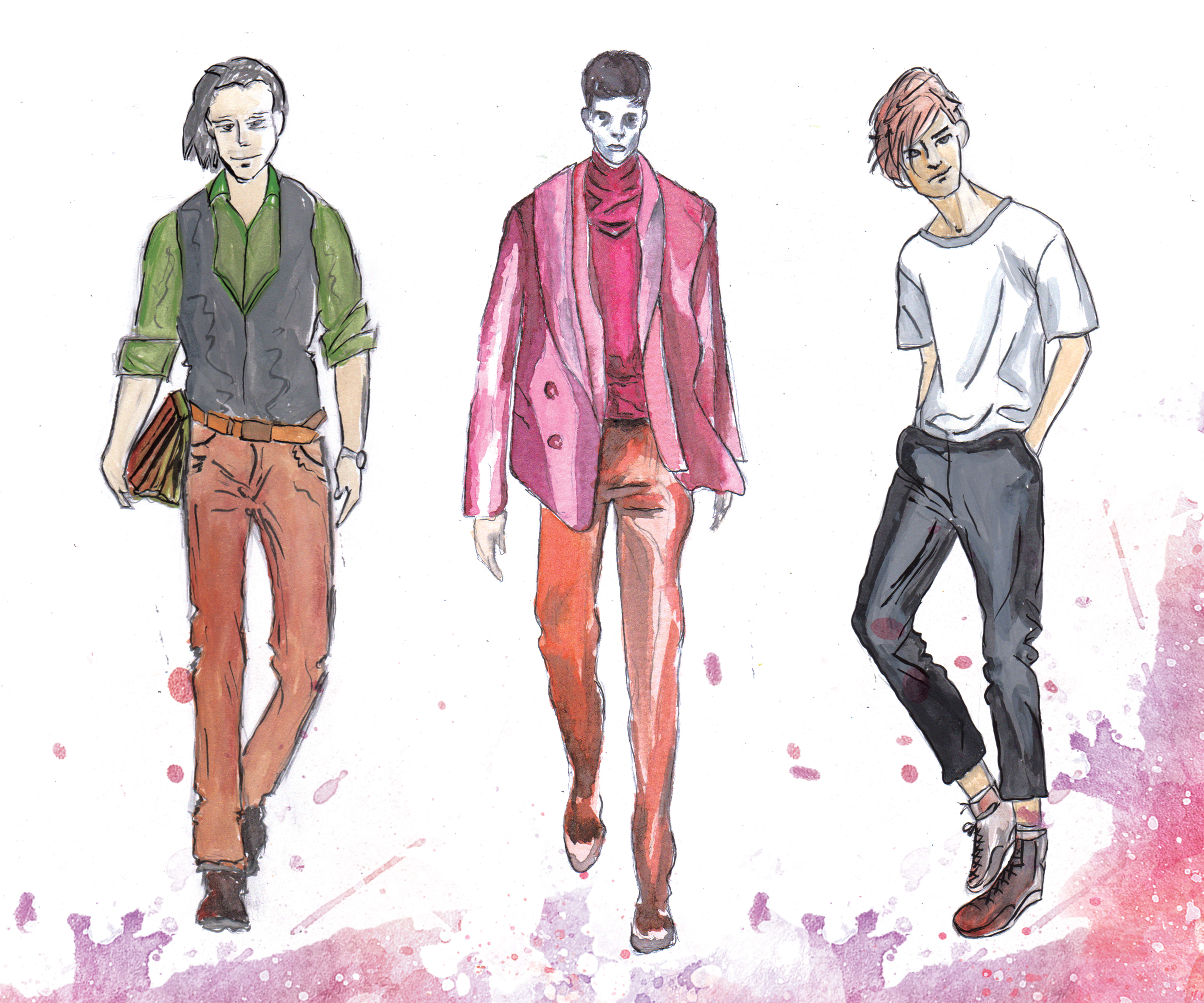 Make a watercolor fashion illustrations and sketches by Siannam  Fiverr