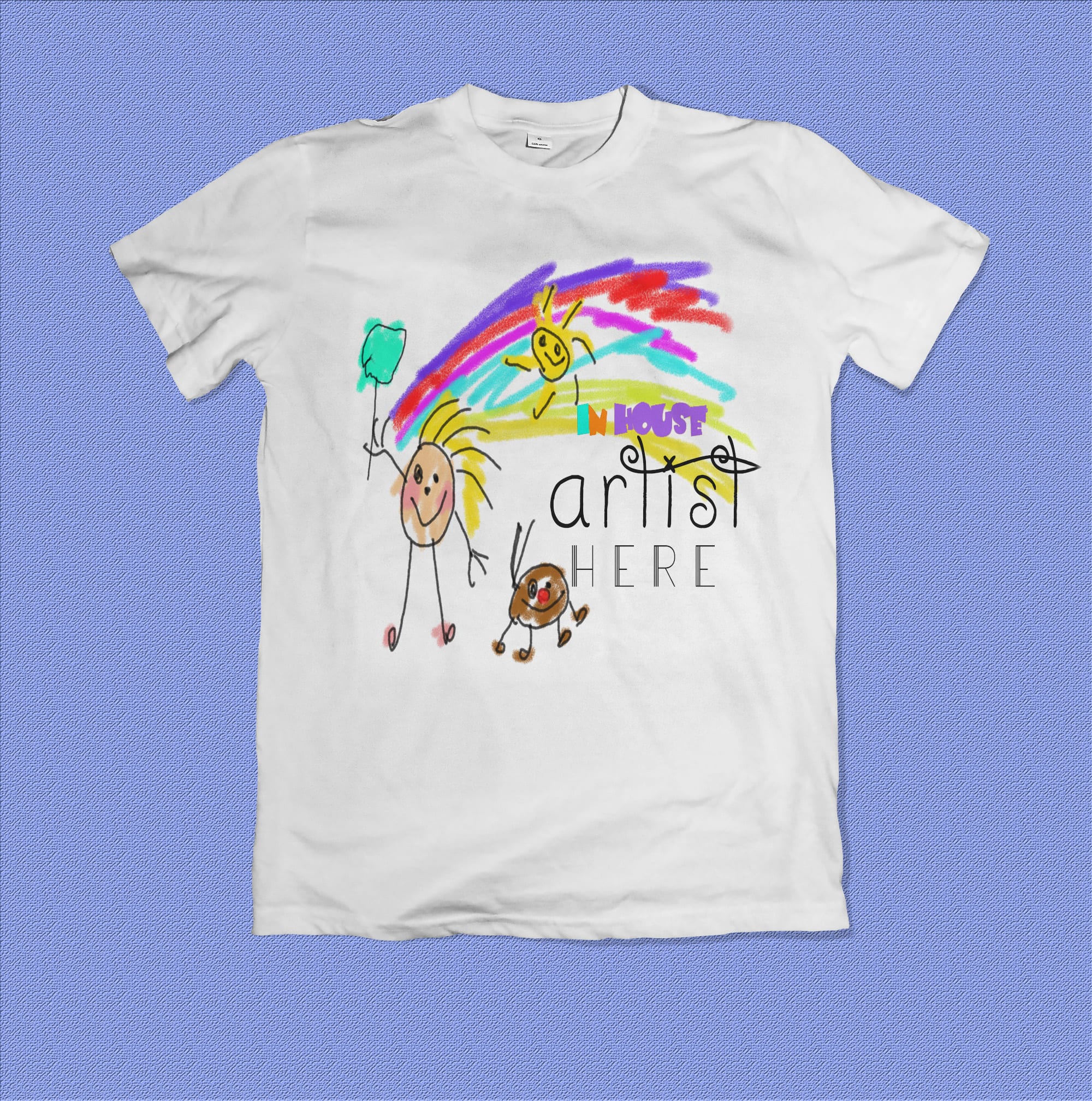 Kid's drawing on a shirt
