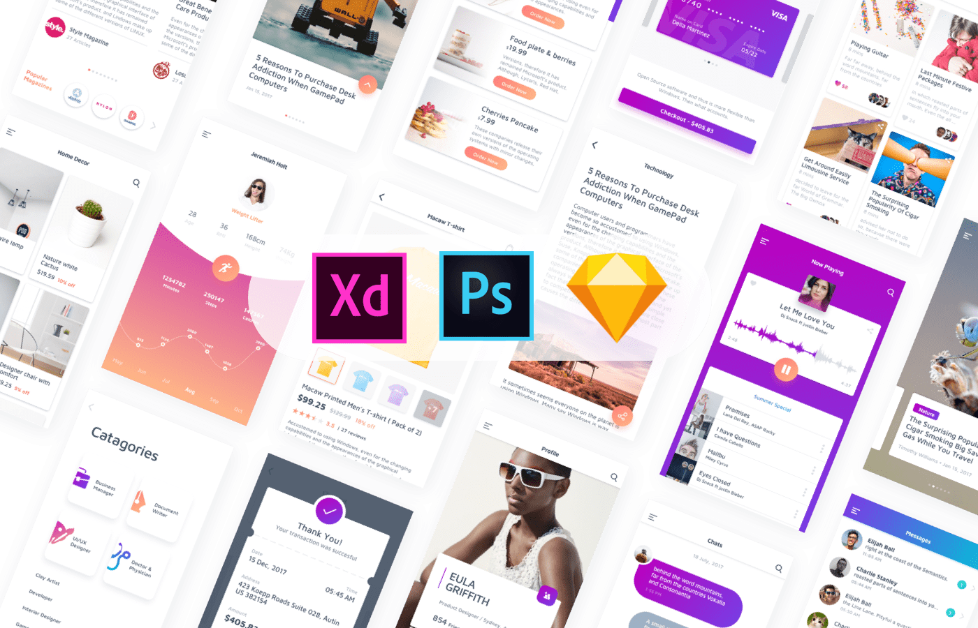 Do A Beautiful Ui For App In Sketch Photoshop Or Xd By Vhoraamir7