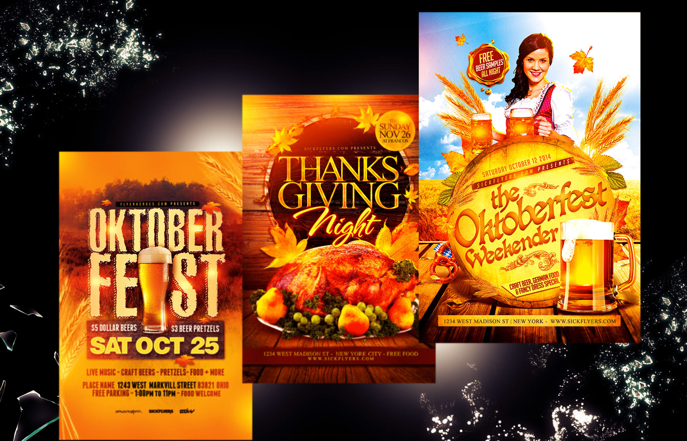 Design Flyer For Oktoberfest And Thanksgiving Holidays By Adeelkhan803