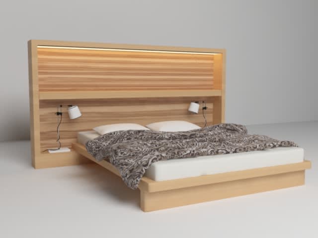 3d Bed Model 3ds Max By Sskhangraphics1