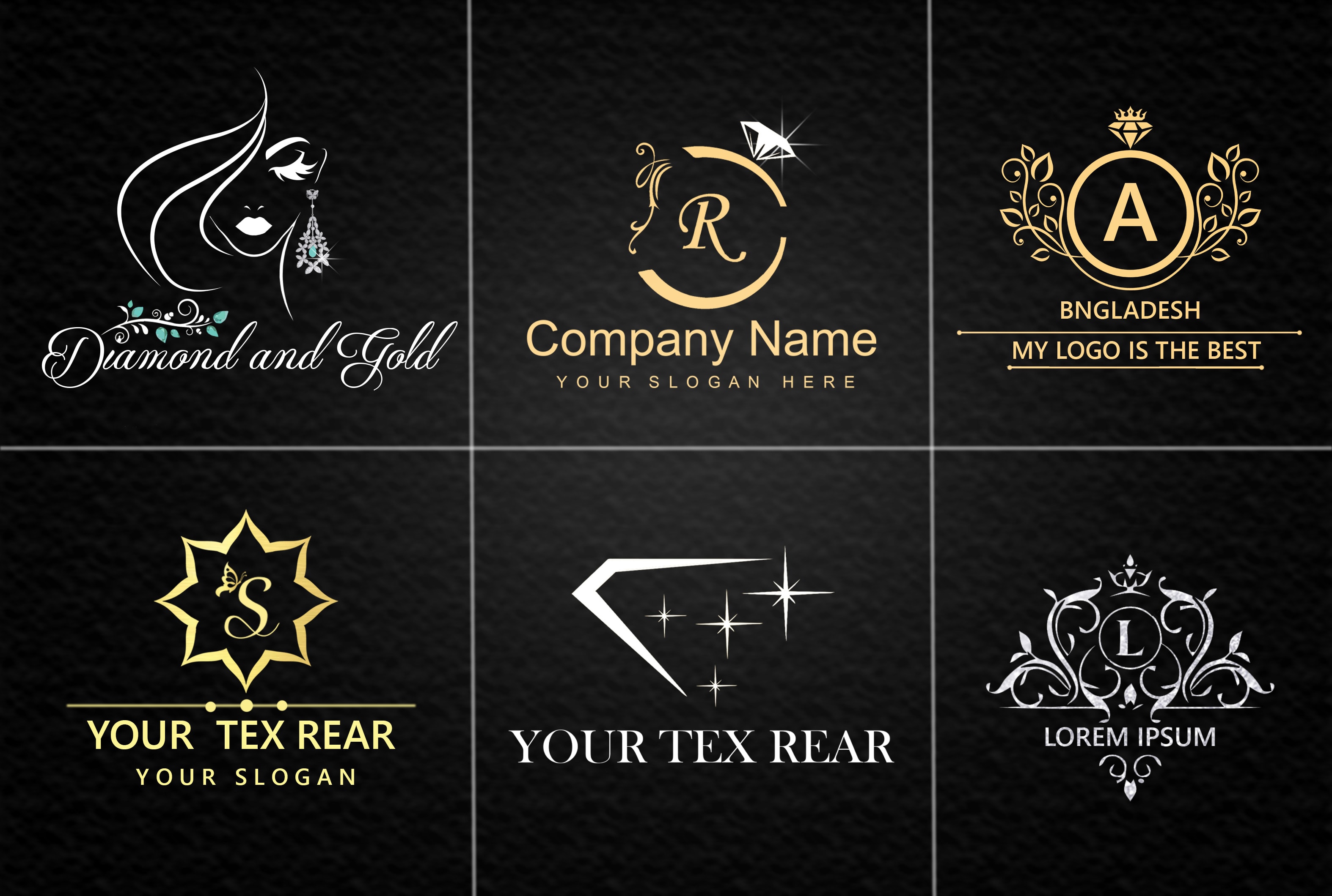 Make Jewelry Shop Luxury Golden And Glitter Logo Design Company