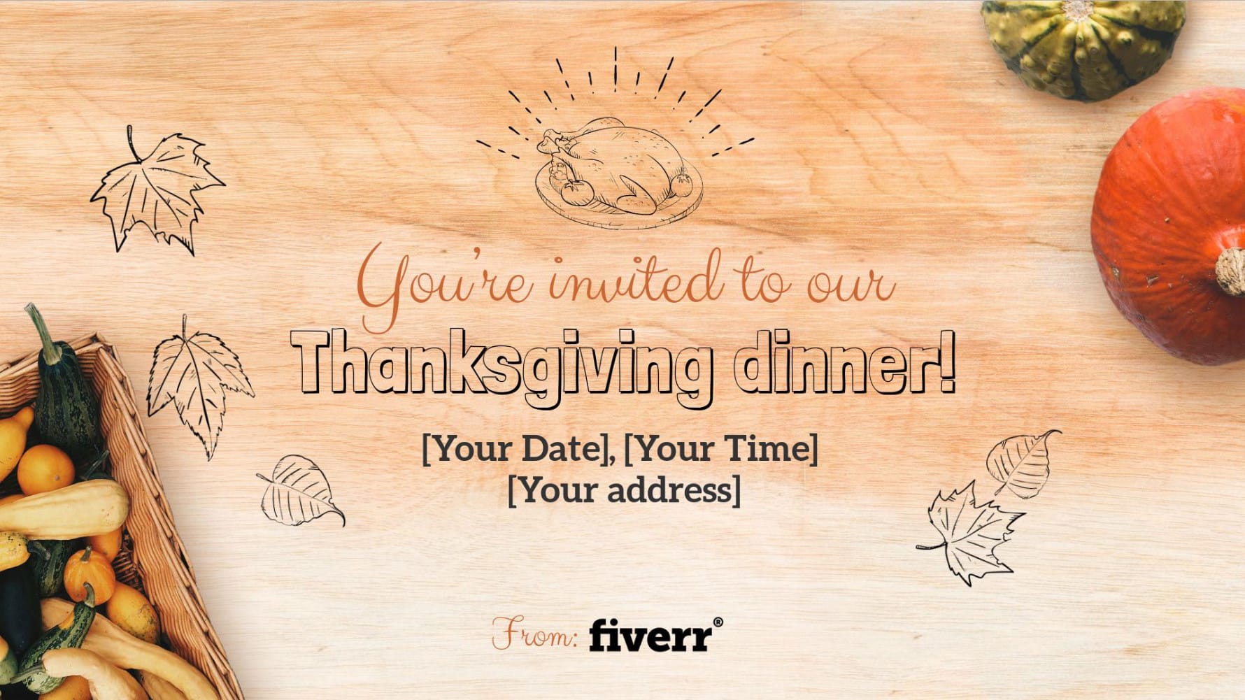 Make An Animated Thanksgiving Invitation Video By Katrina Grimalt Fiverr