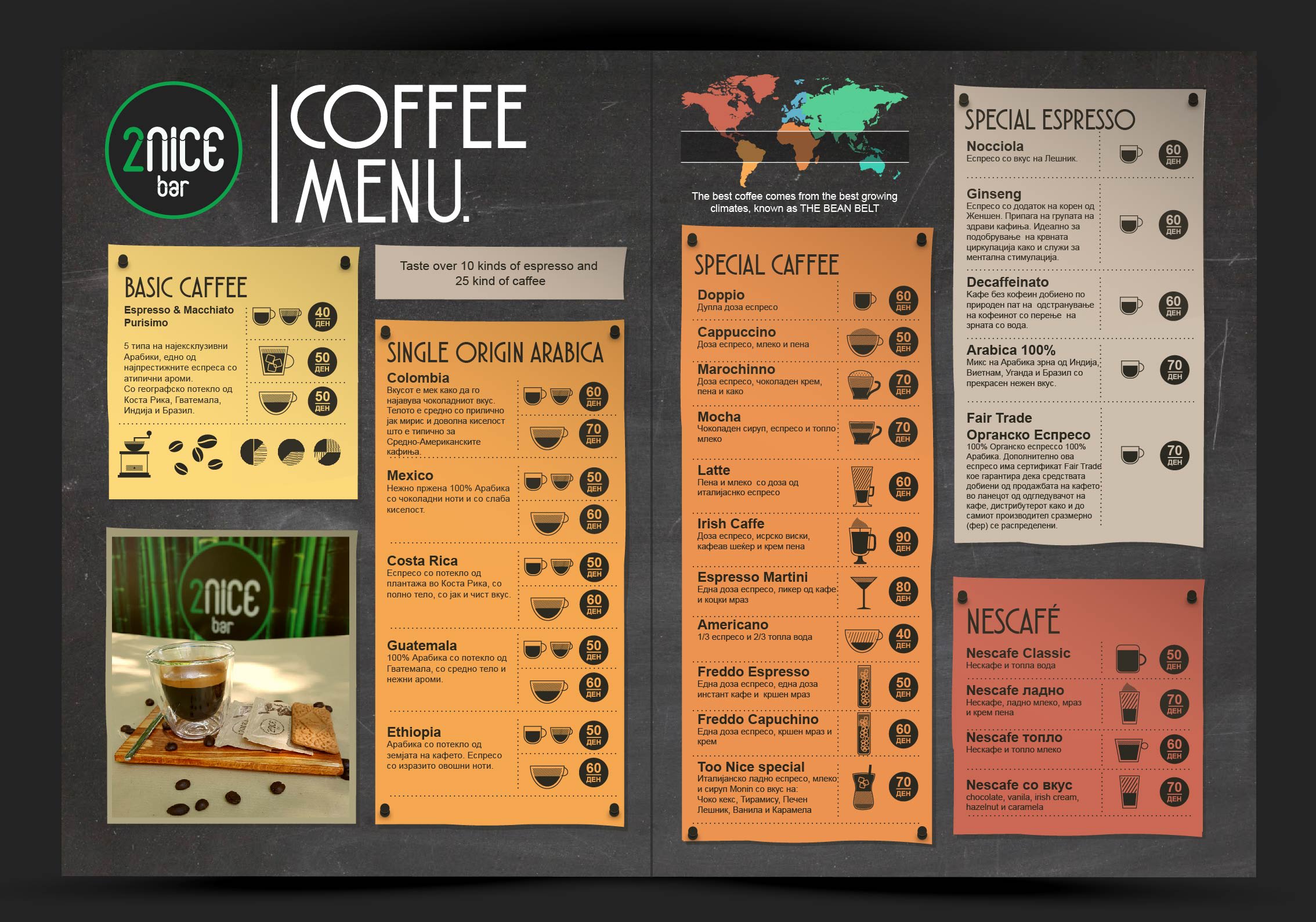 Do your restaurant, cocktail or coffee bar menu design by Bojankukoski |  Fiverr
