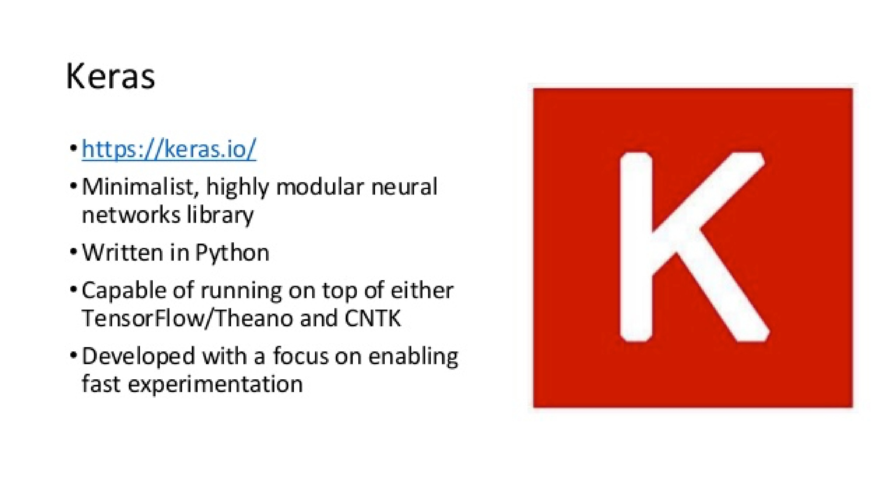 keras library in python