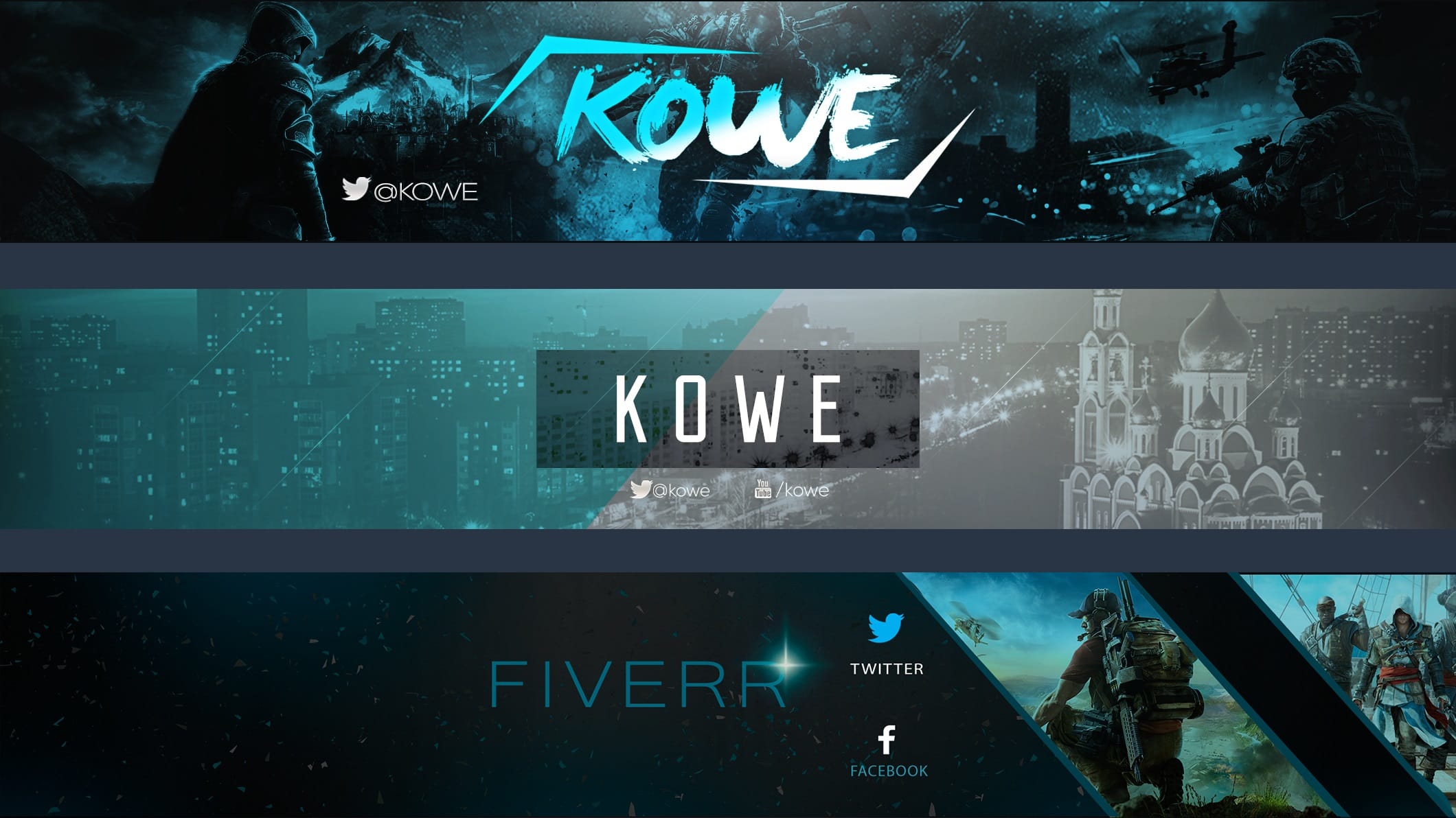 Do A Gaming Youtube Banner For You By Kowegfx Fiverr