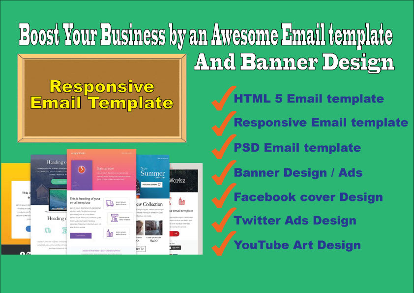 Do Awesome Responsive Email Template Banner Ads Fb Banner By