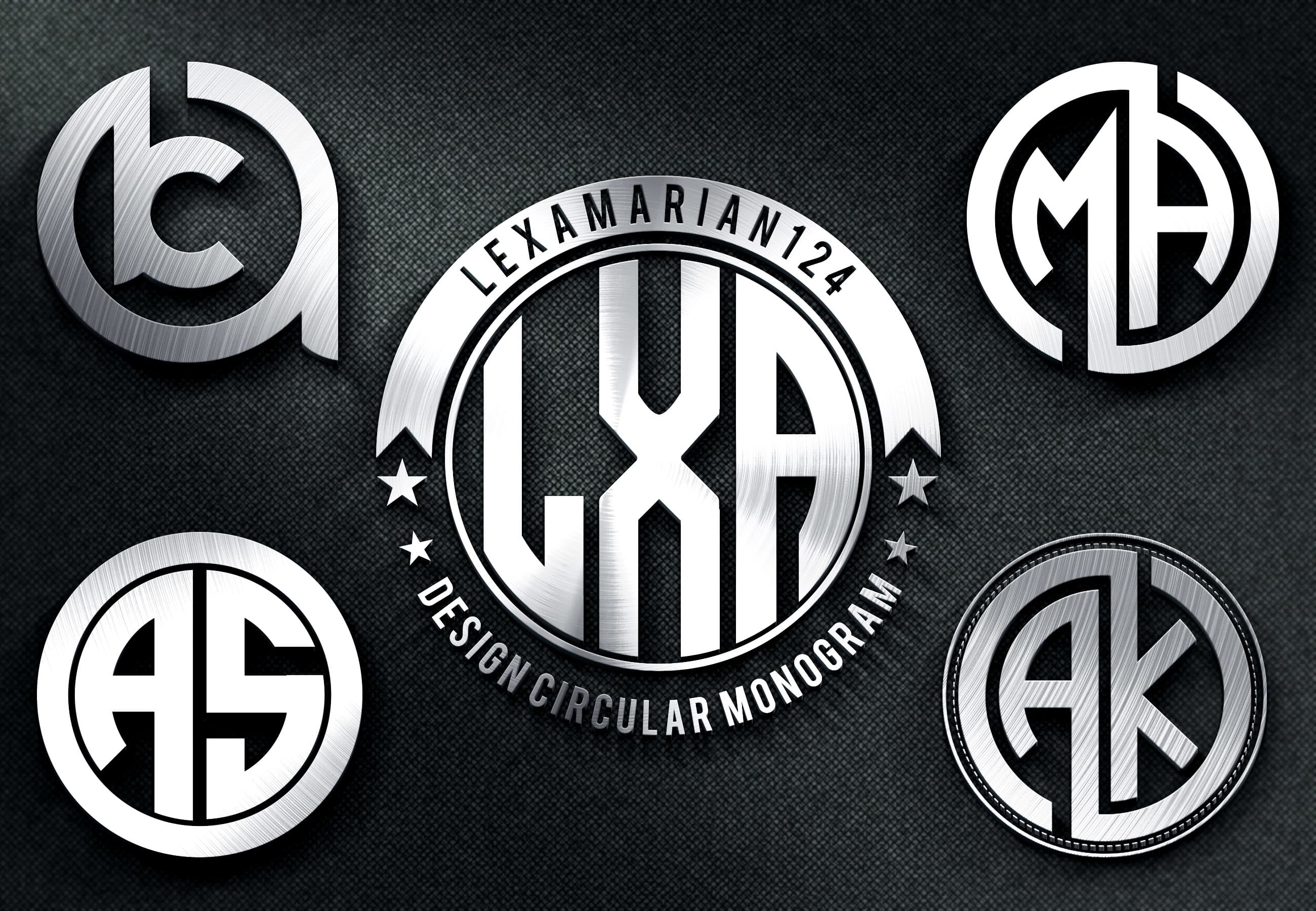 Design Badge Or Circular Monogram Logo Design By Lexamarian124
