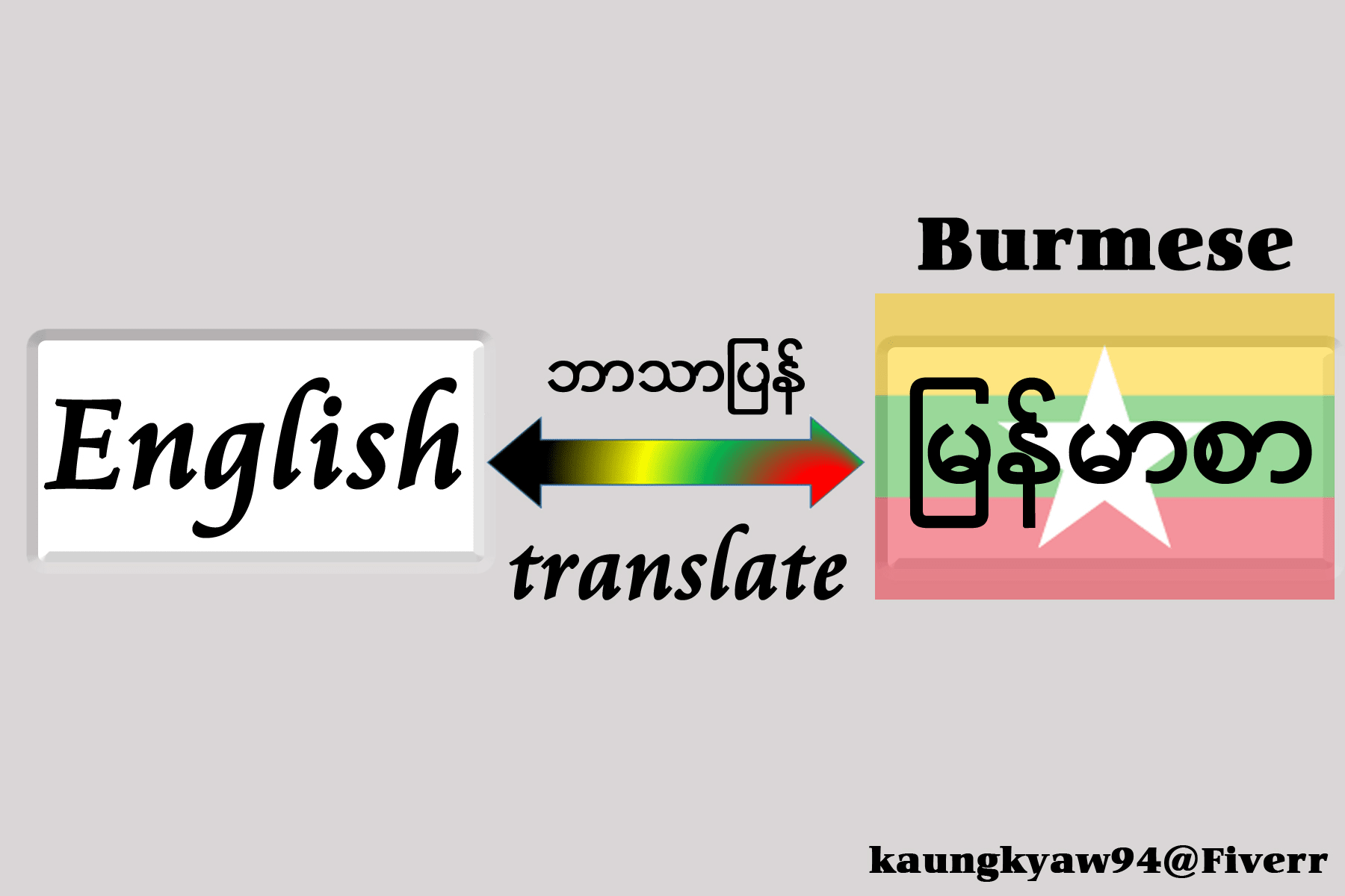 translate english to myanmar language