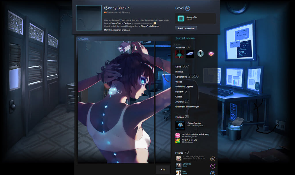 create custom steam background with your name on it