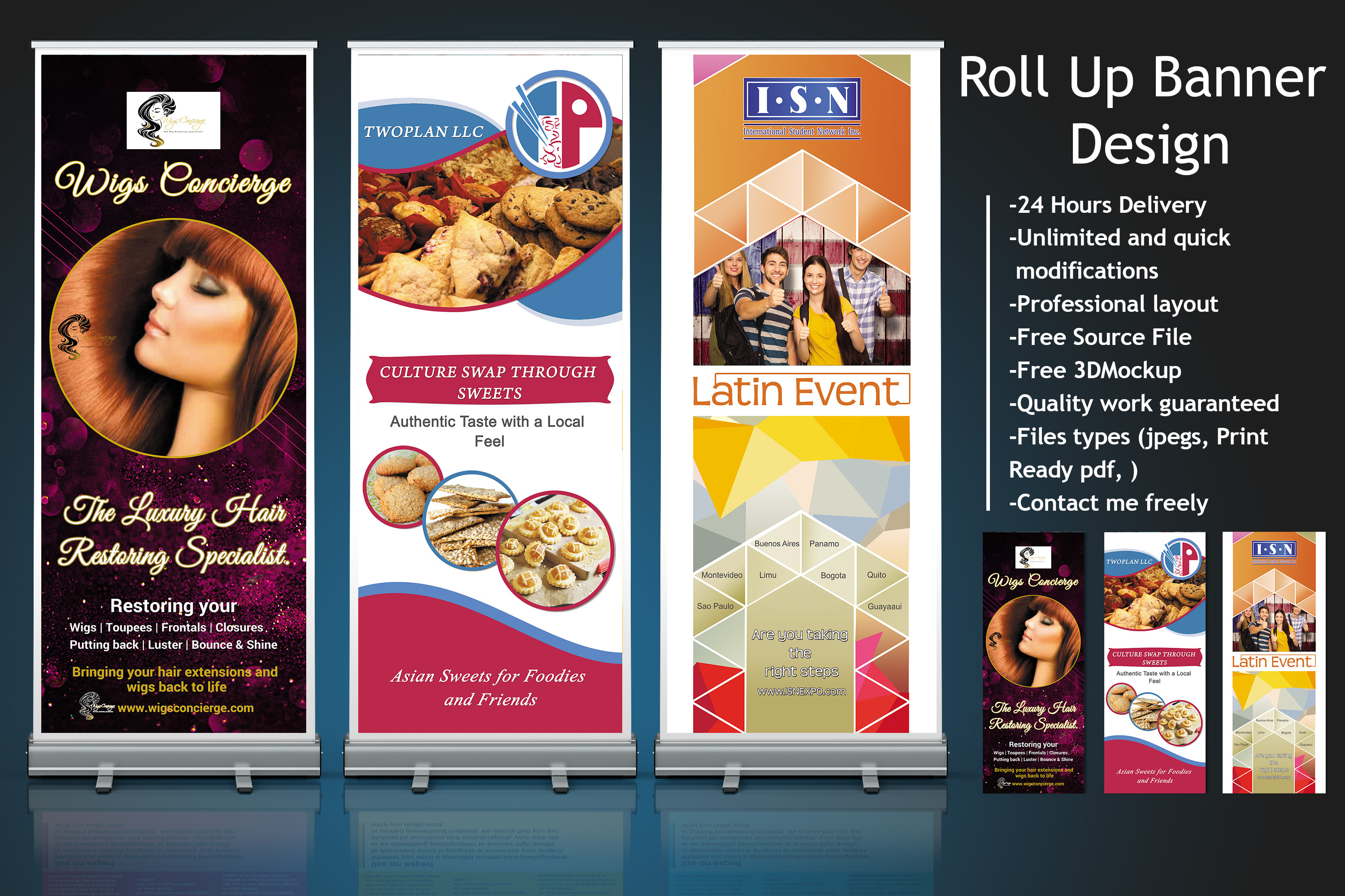 Design Stunning Roller Banner Advertising Within 24 Hrs By Leofantails
