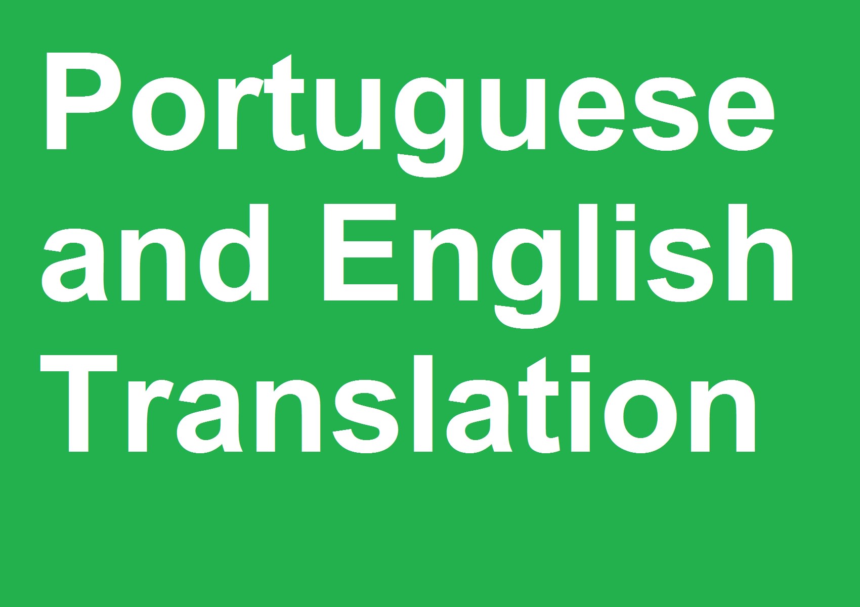 translate from portuguese to english and the reverse