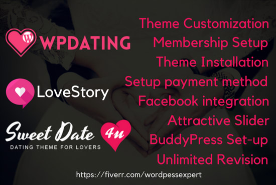 customize dating website by wp dating theme, sweet date, lovestory