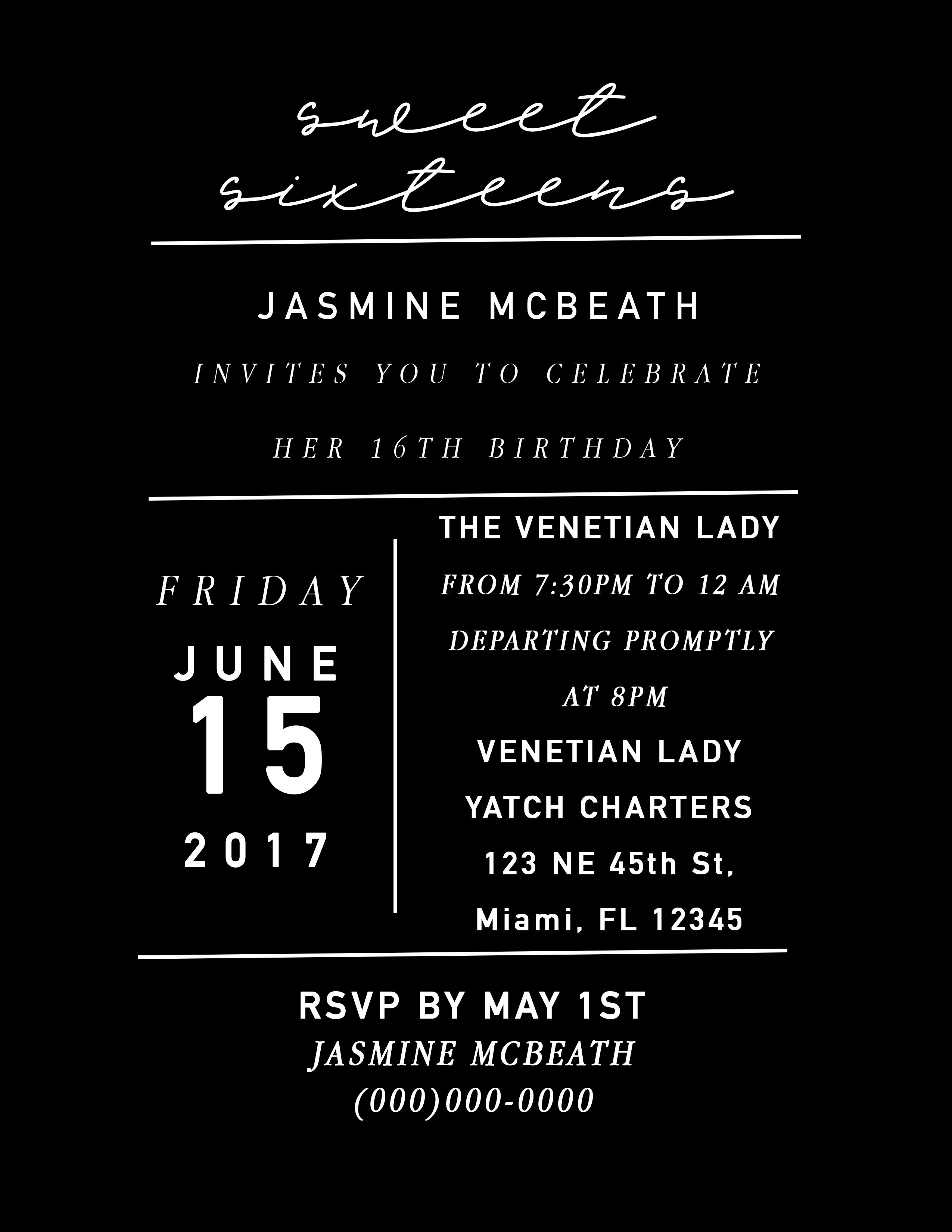 Create a printable invitation by Kaylinmlara | Fiverr