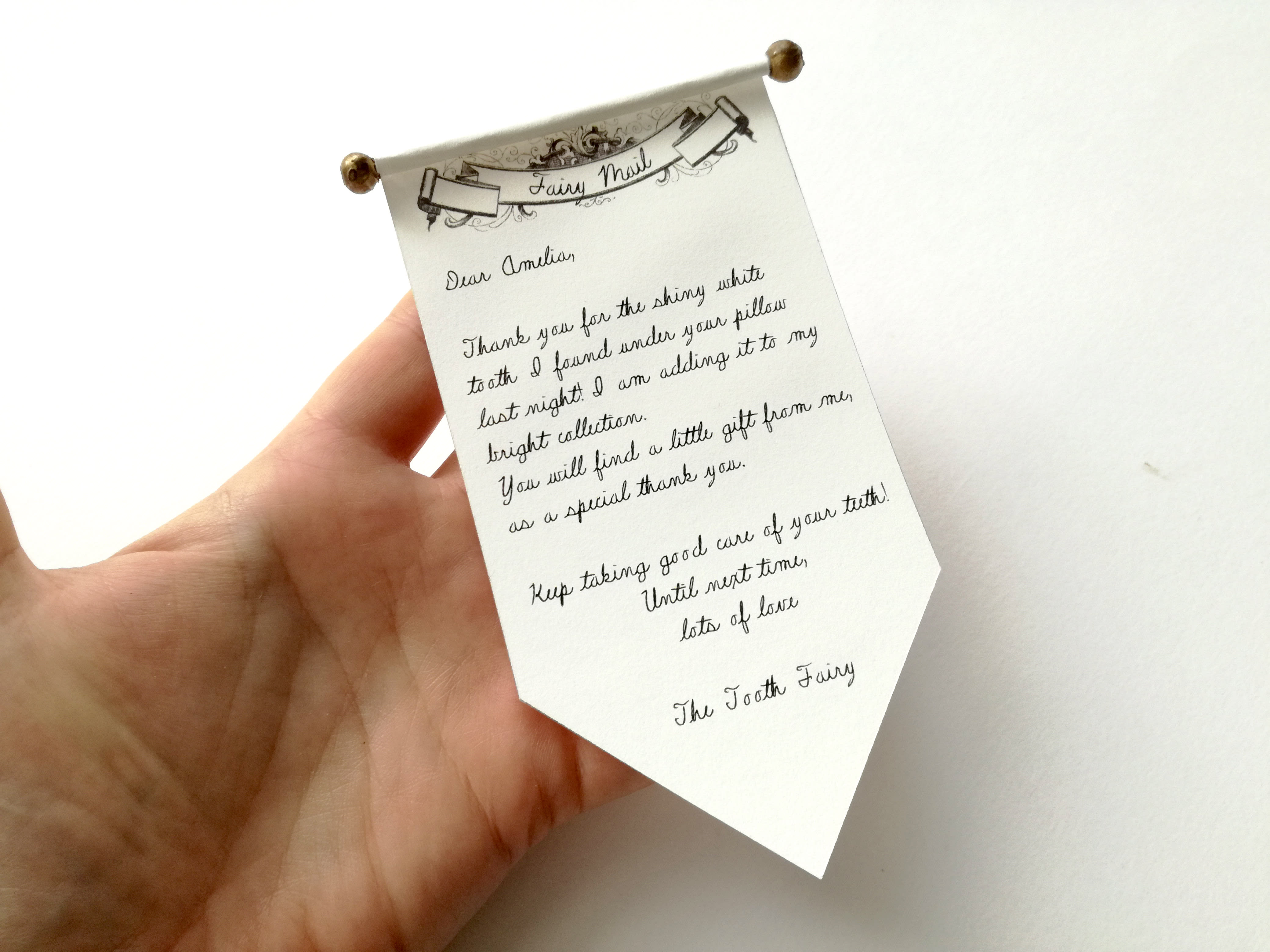 miniature tooth fairy letter template