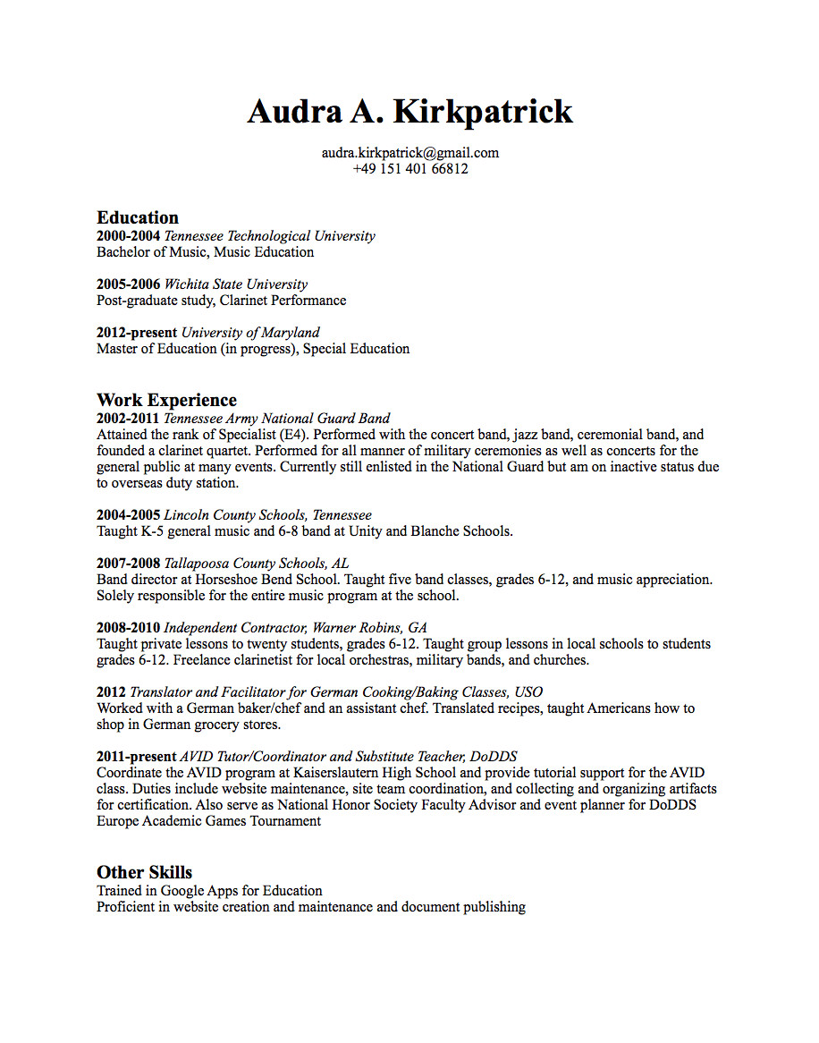 Military Resume Writer