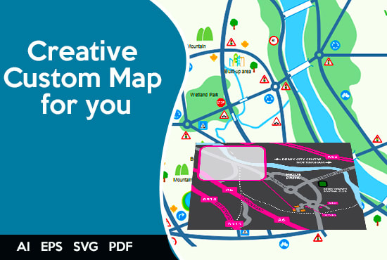 Download Draw An Awesome Vector Map In Illustrator By Sandew123 Fiverr