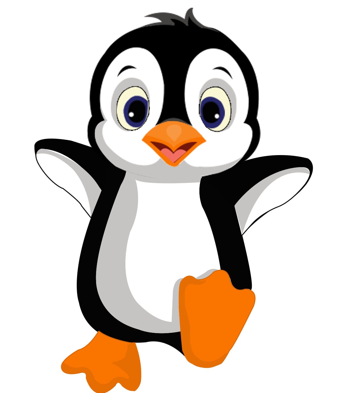 Cute Penguin Cartoon Drawing