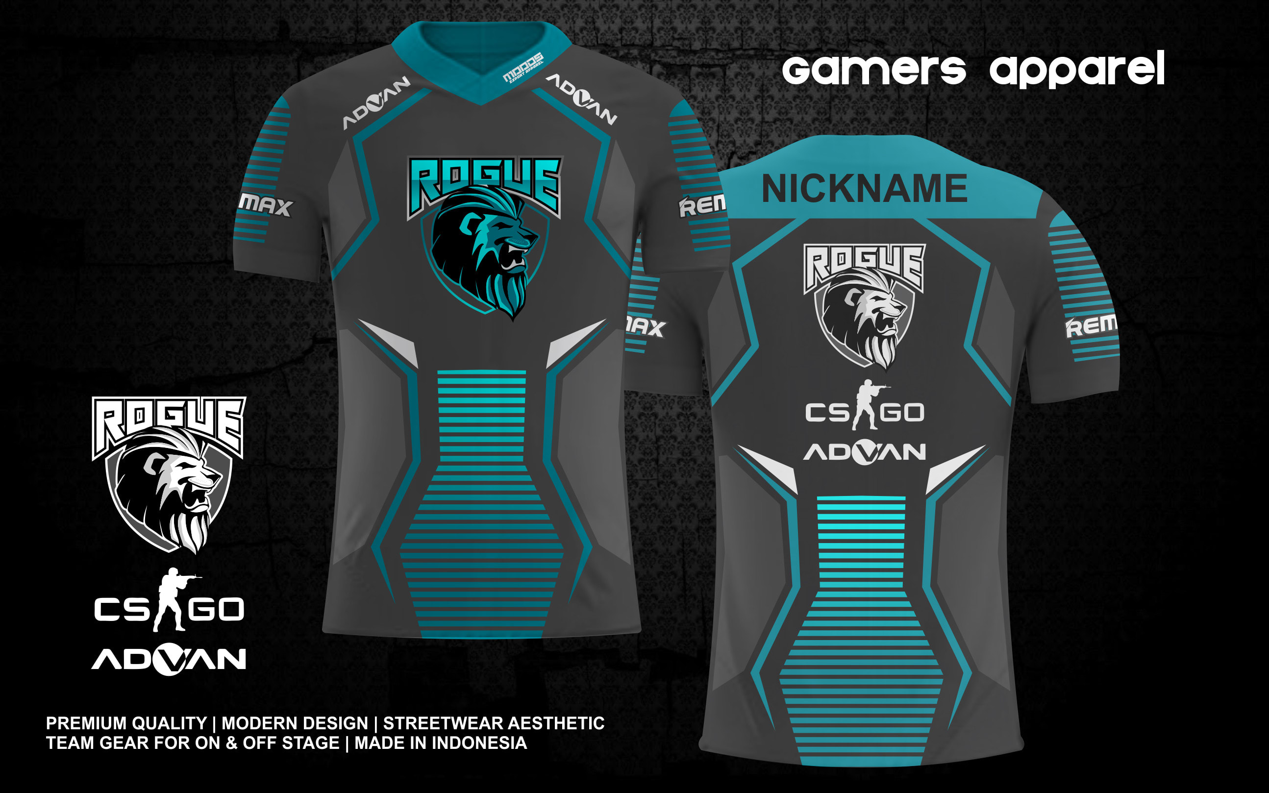 Design a esports jersey for your gaming 