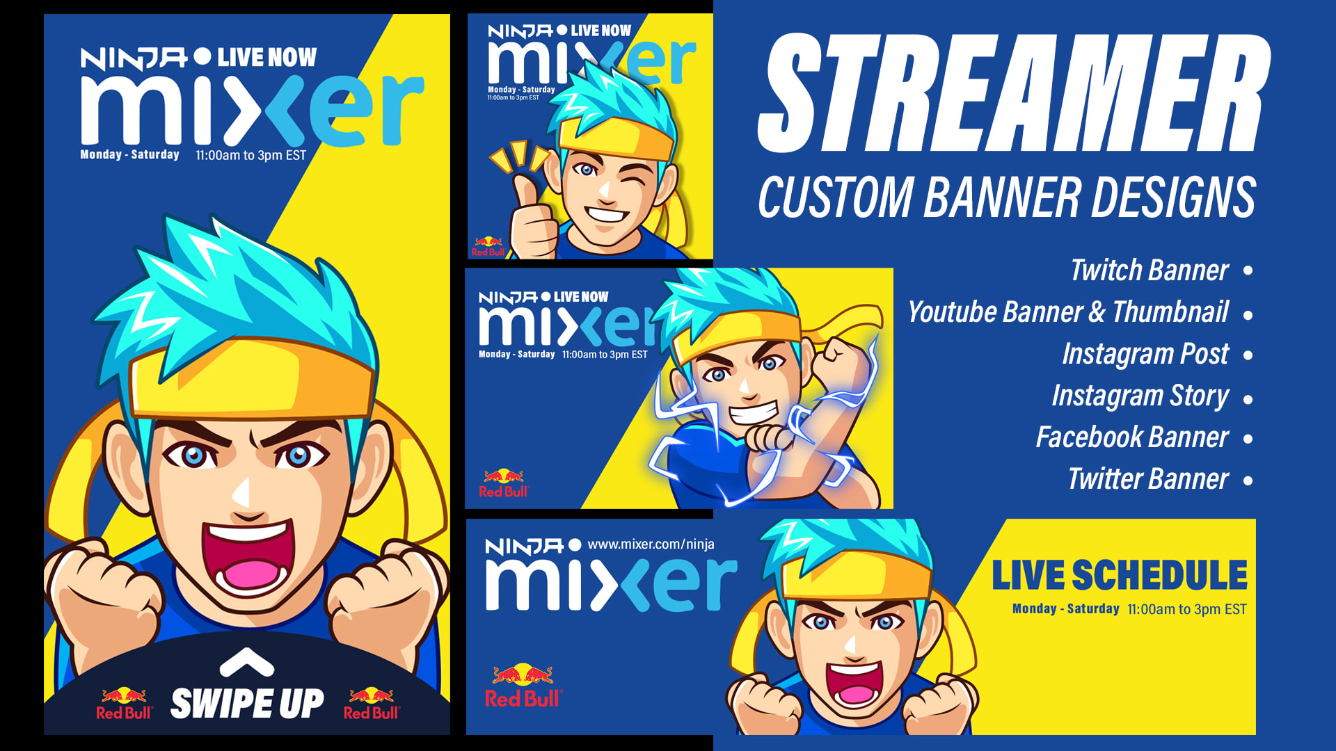 Que agradable Enmarañarse cocina Create custom banner for twitch youtube social media banners by Kong_vector  | Fiverr