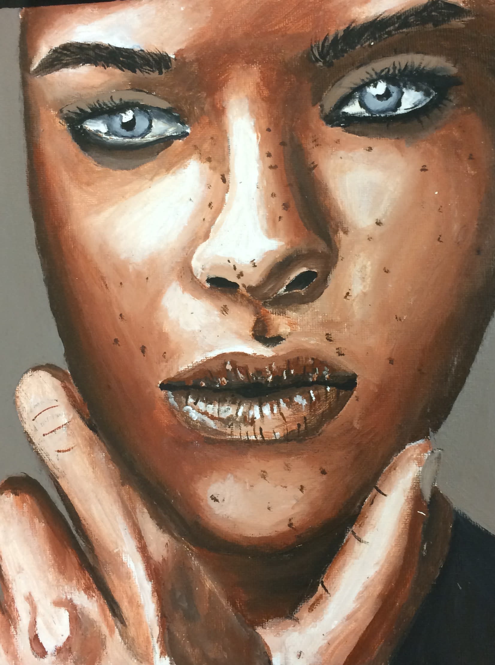 Paint A Real Color Portrait In Acrylic Paint By Abigailjordan