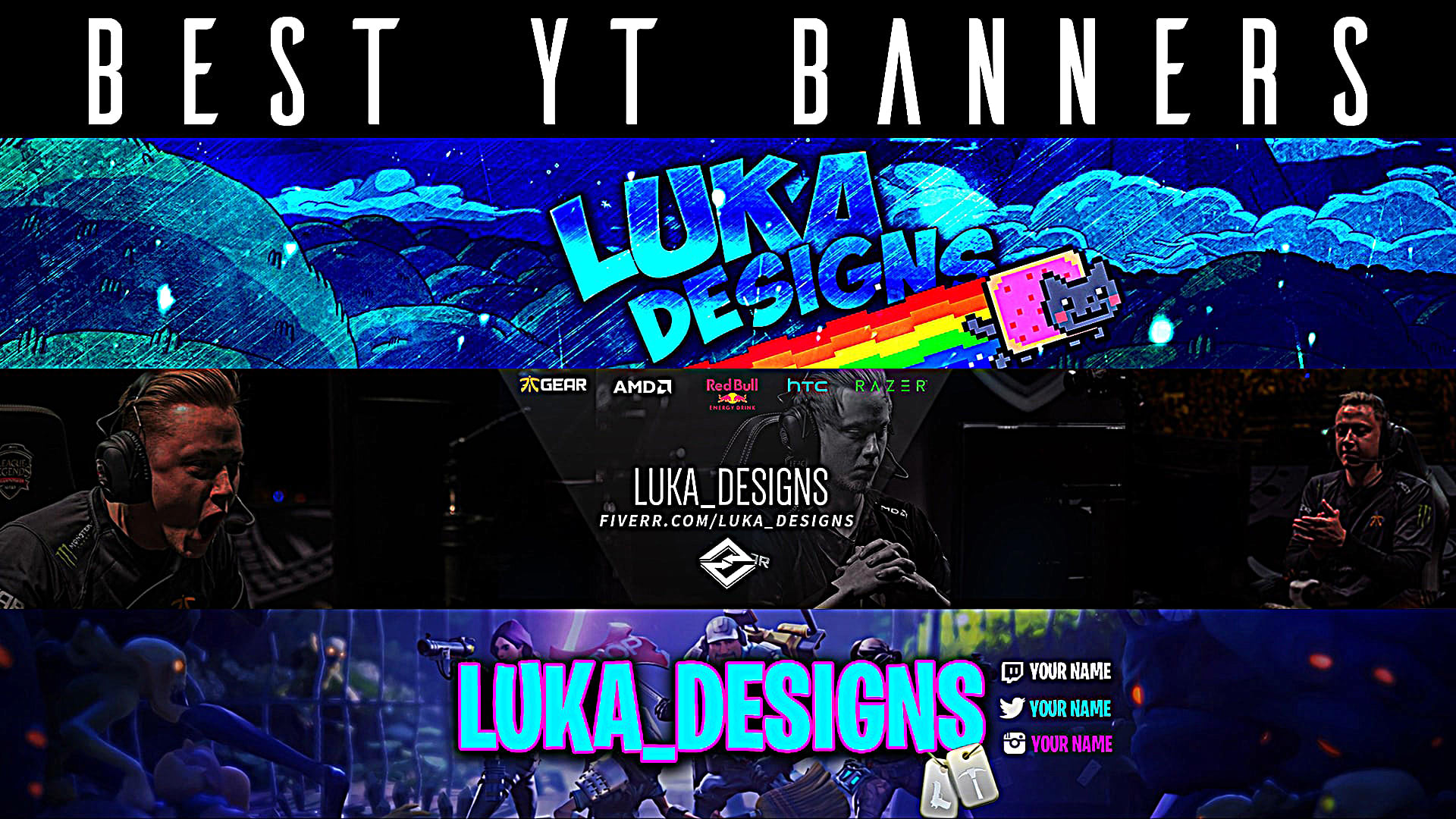 Design the most professional youtube banner fast by Luka_designs | Fiverr, image size:1920x1080