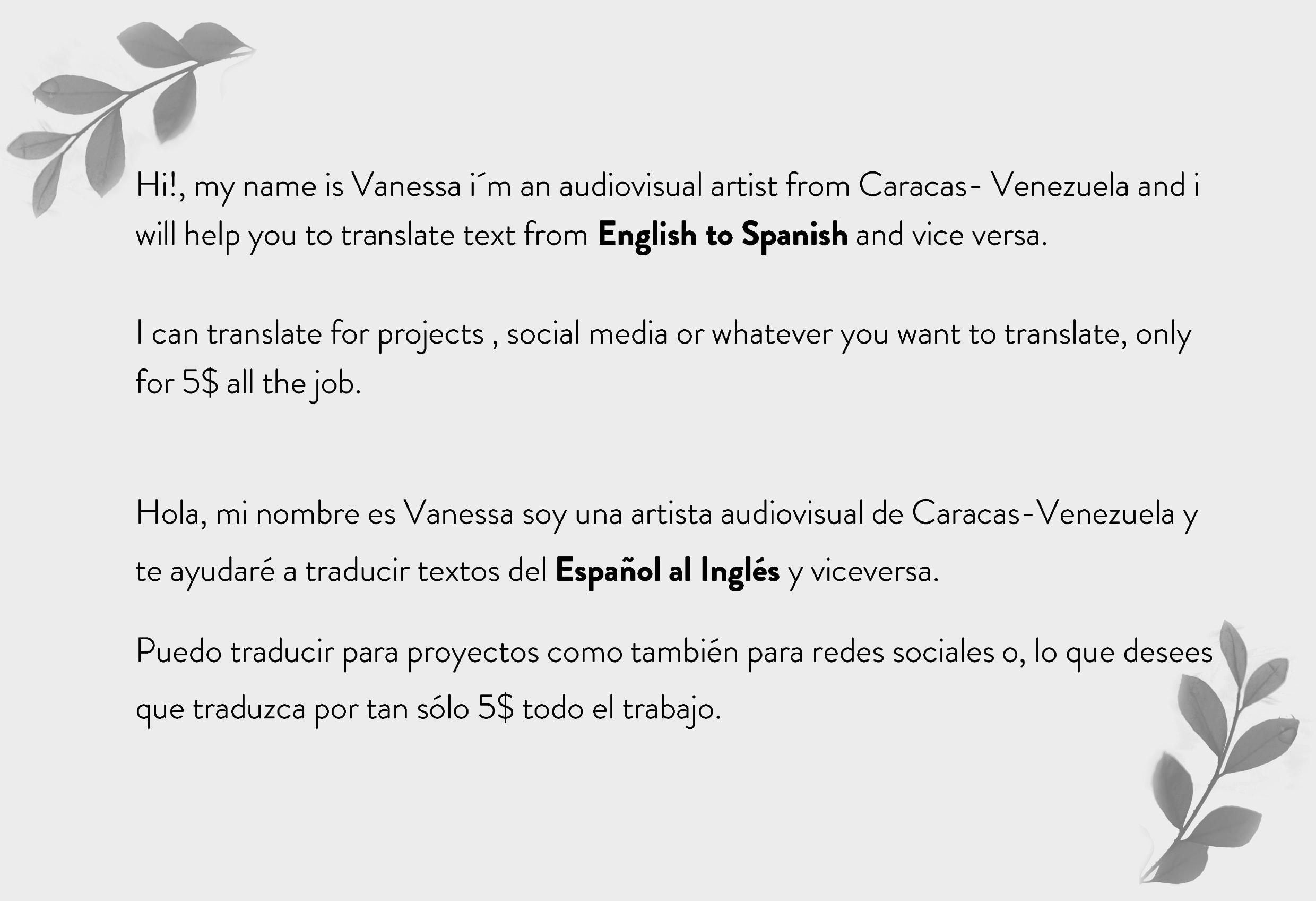 Translate From English To Spanish And Vice Versa By Vanerrday