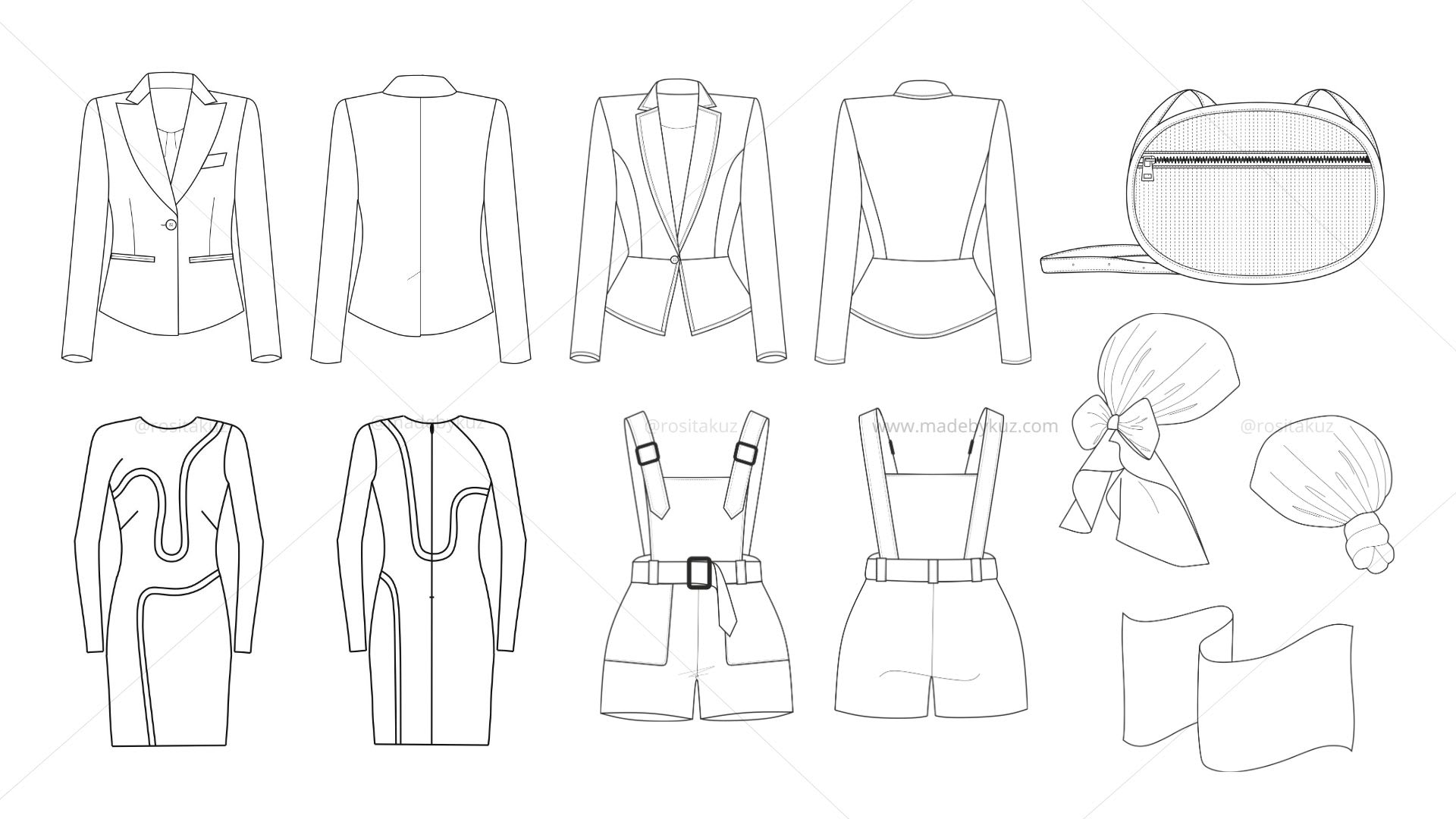 Design fashion cad illustration flats technical drawings by Rositakuz |  Fiverr