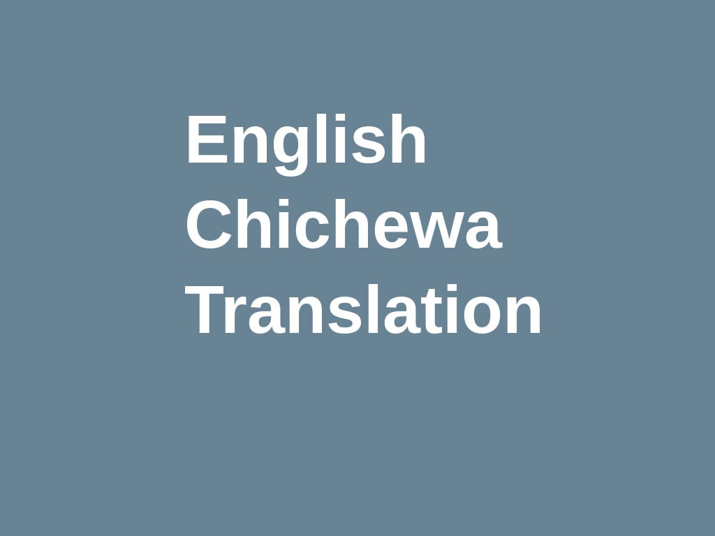 english to chichewa translation