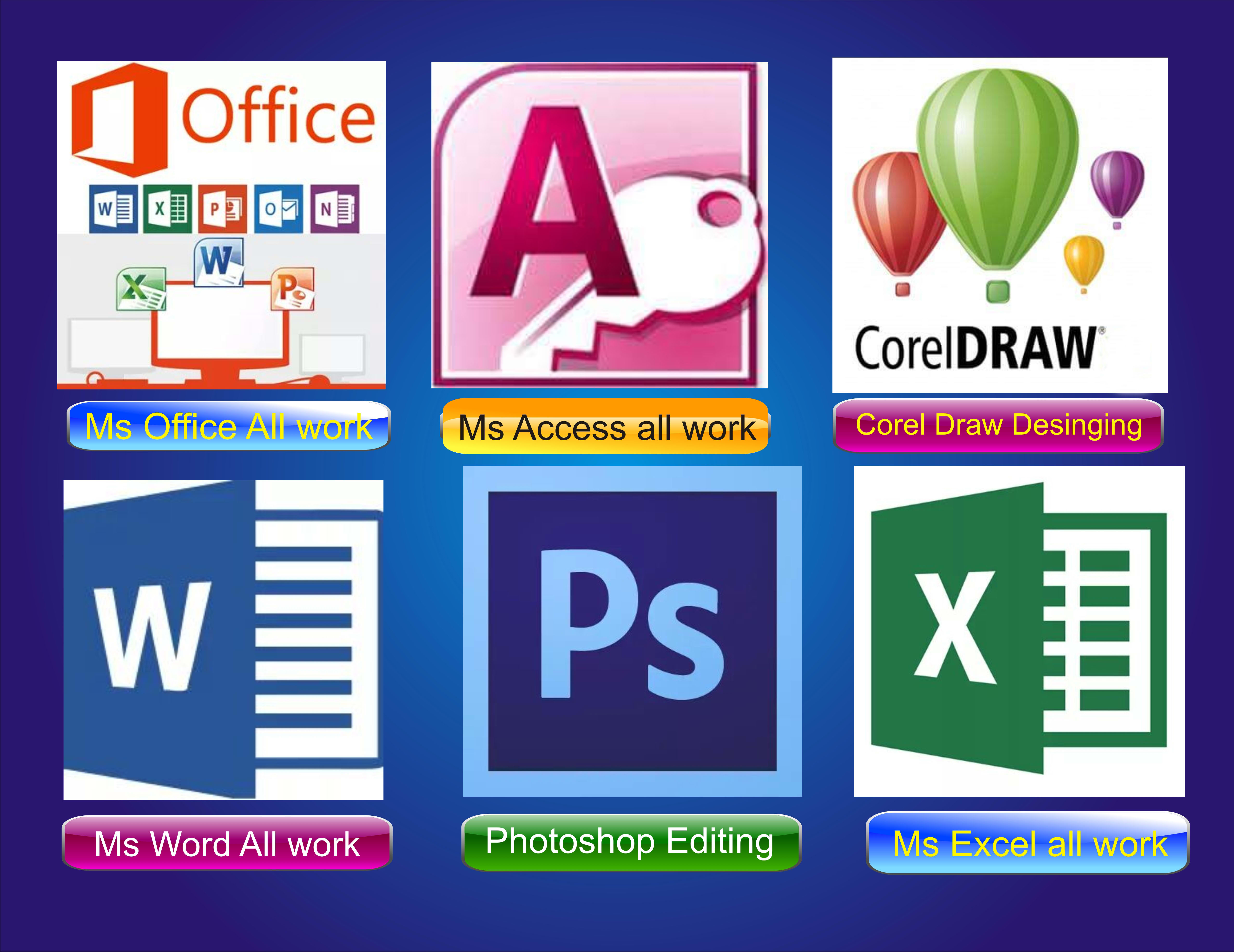 Work in ms office, corel drew, and photoshop by Farooqghallu | Fiverr