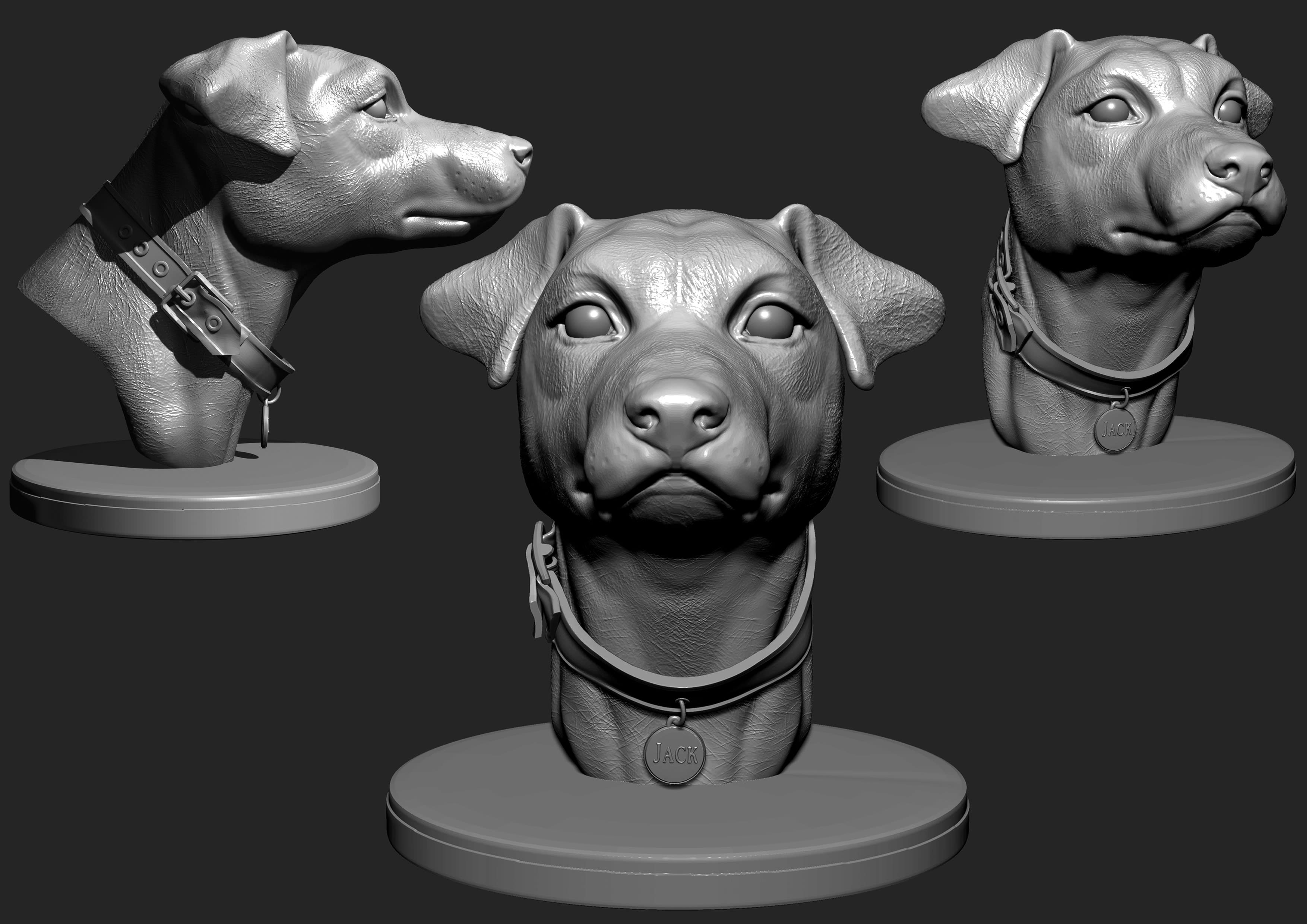 Make a sculpture of pet for by Alexandrbrush | Fiverr