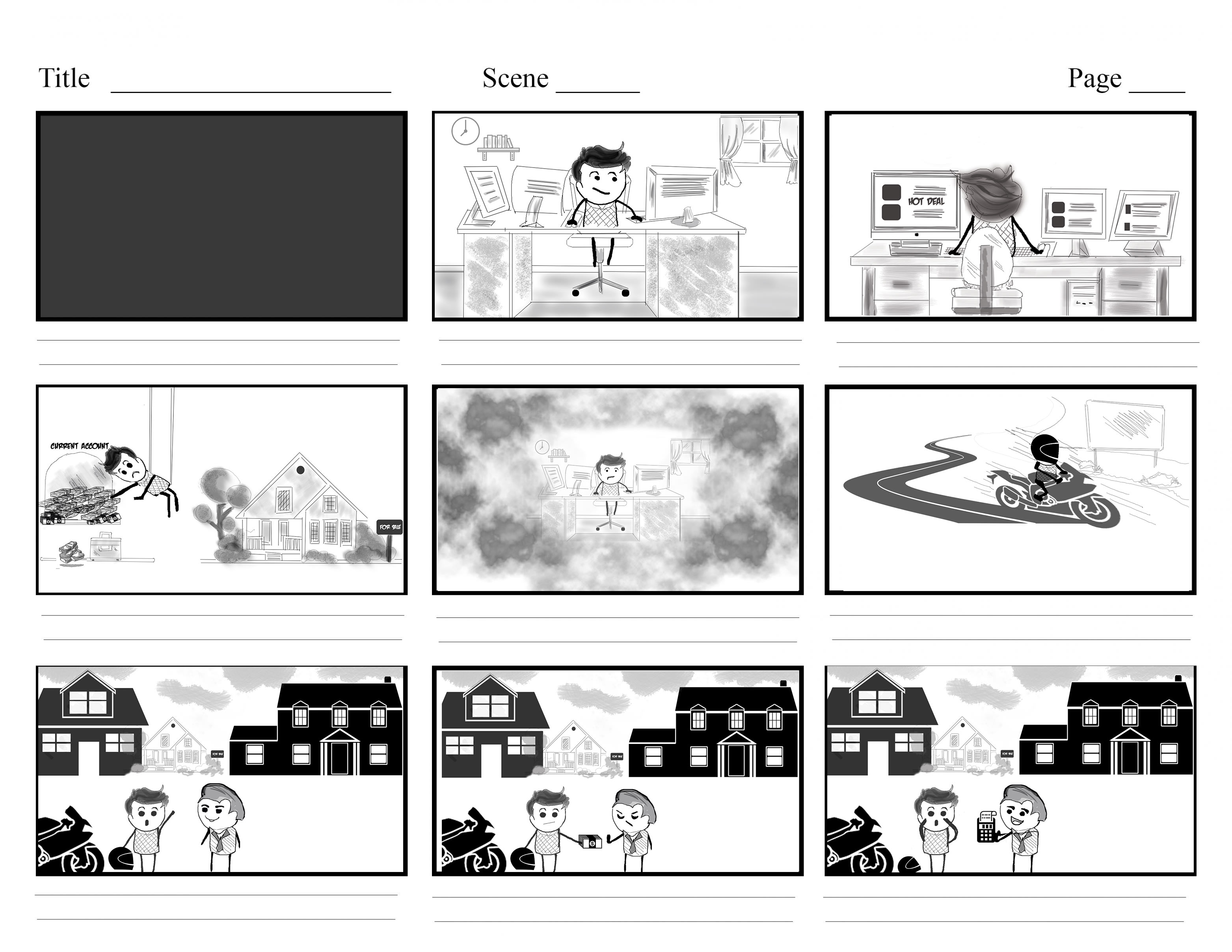 Draw storyboard for film, 2d, 3d animation for tvc by Syedwaqassaghir |  Fiverr