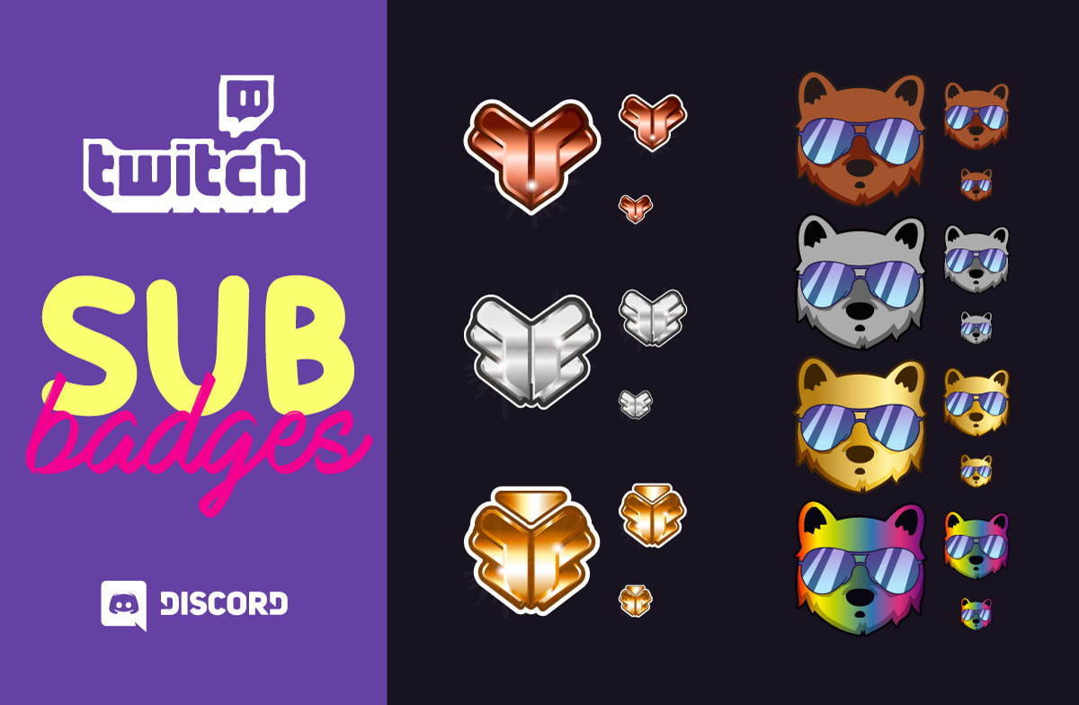 Create High Quality Custom Twitch Sub And Cheer Badges By Beyondtmoon