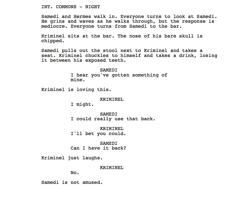 film script screenplay format template