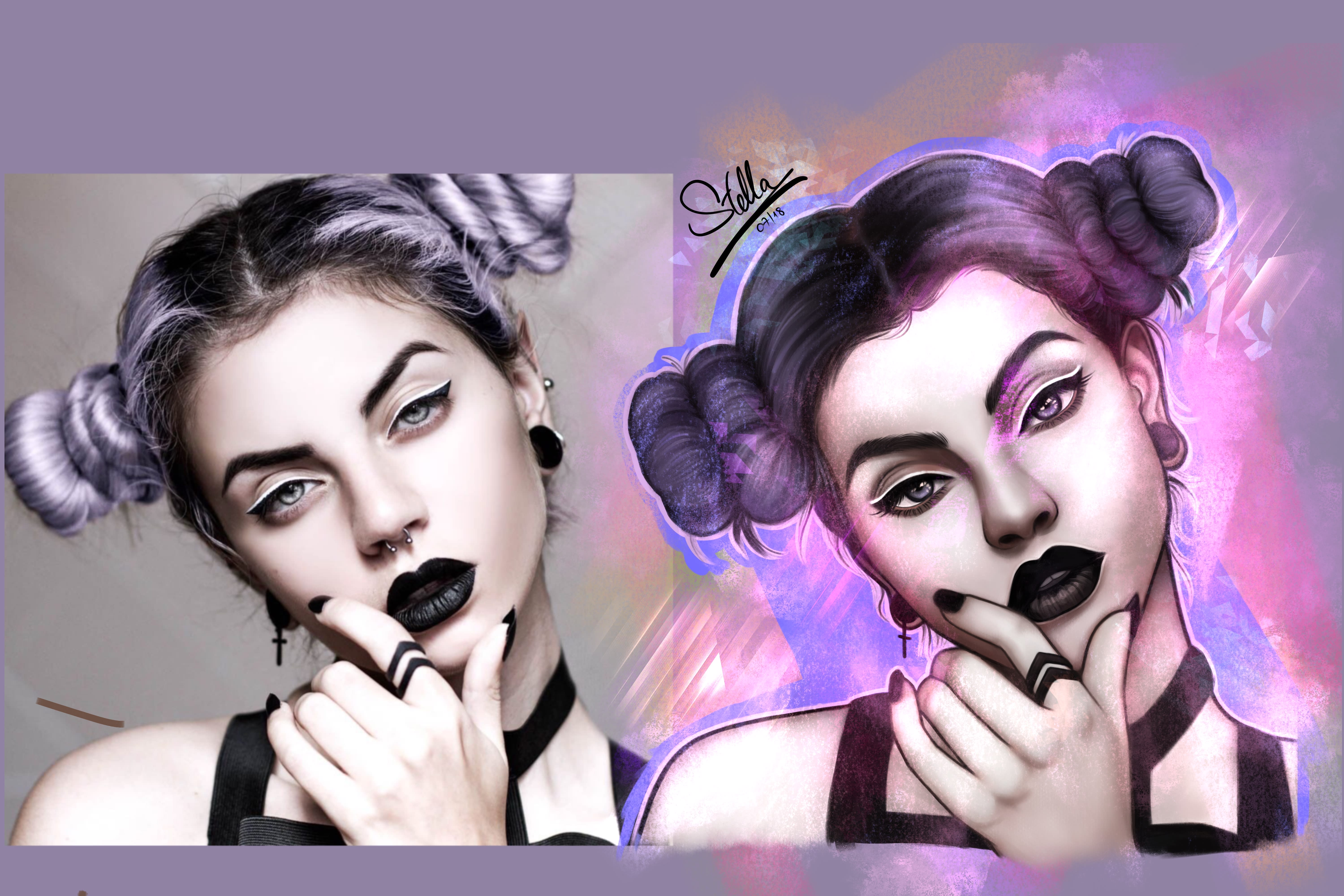 Draw Your Portrait In My Semi Realistic Style By Stella Ba