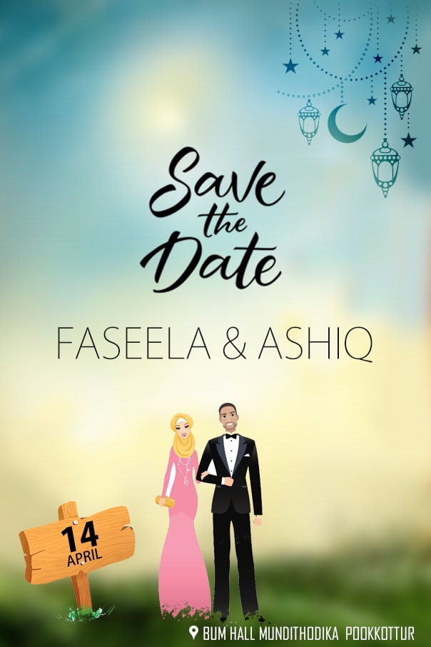 Do save the date poster by Subithraj | Fiverr