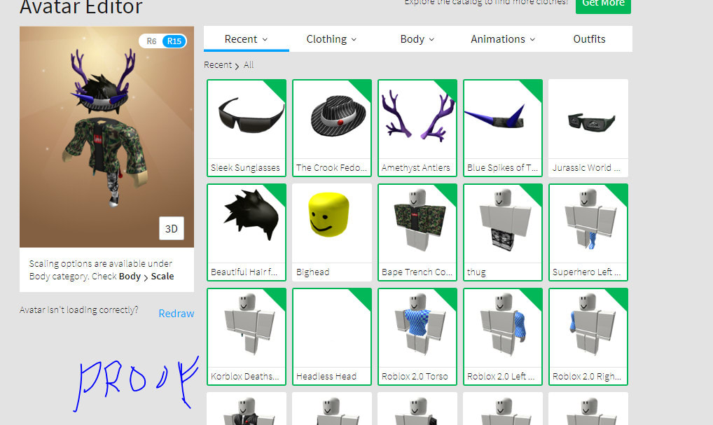 Roblox Avatar Editor Site Builder