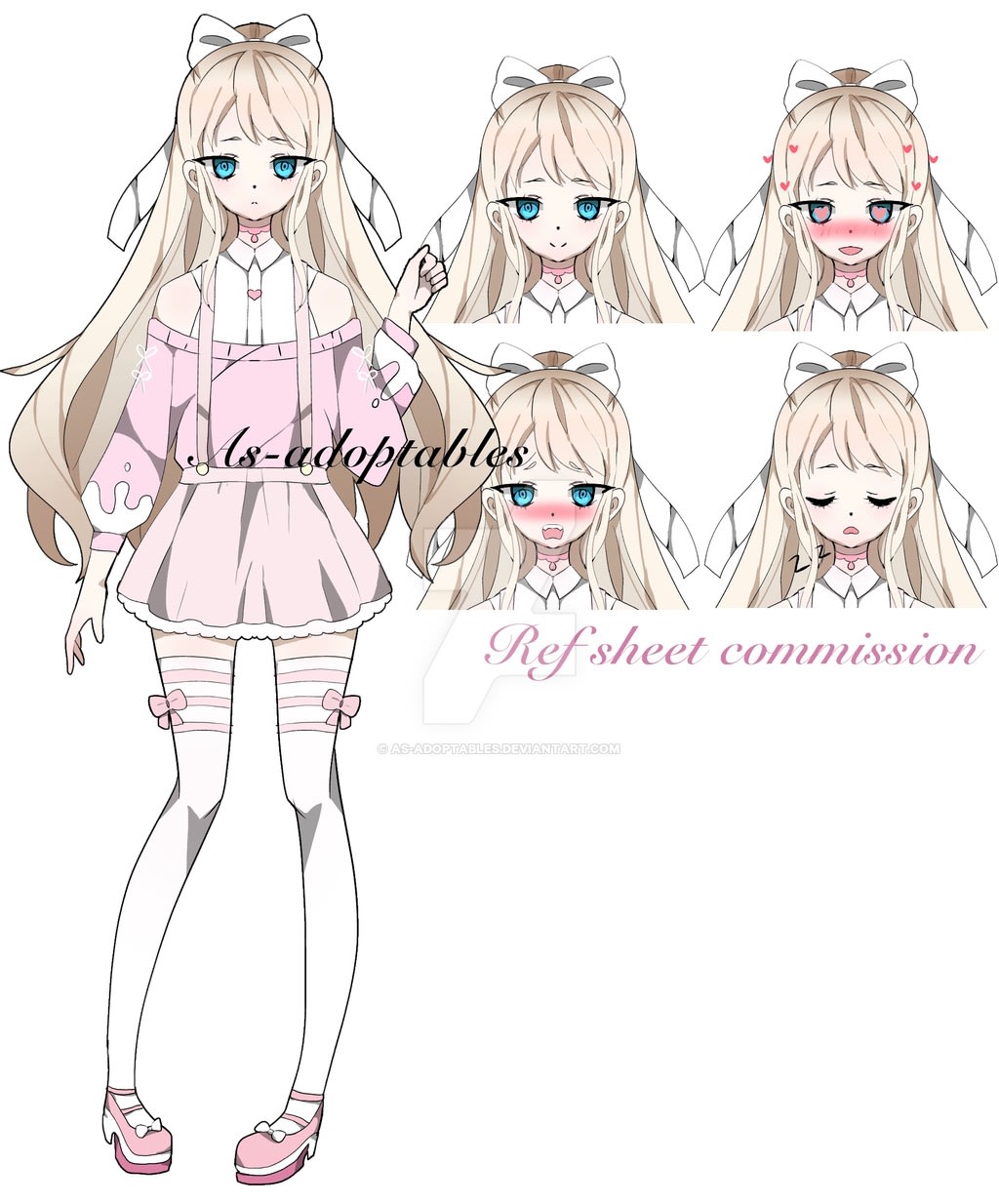 character reference sheet for リキ(riki) N I N A R I N O : ) - Illustrations  ART street