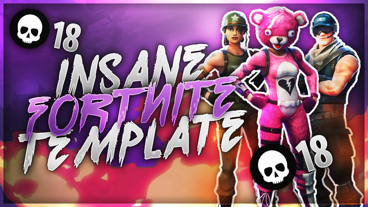 i will design 2 professional fortnite thumbnails in a day - fortnite thumbnail template photoshop